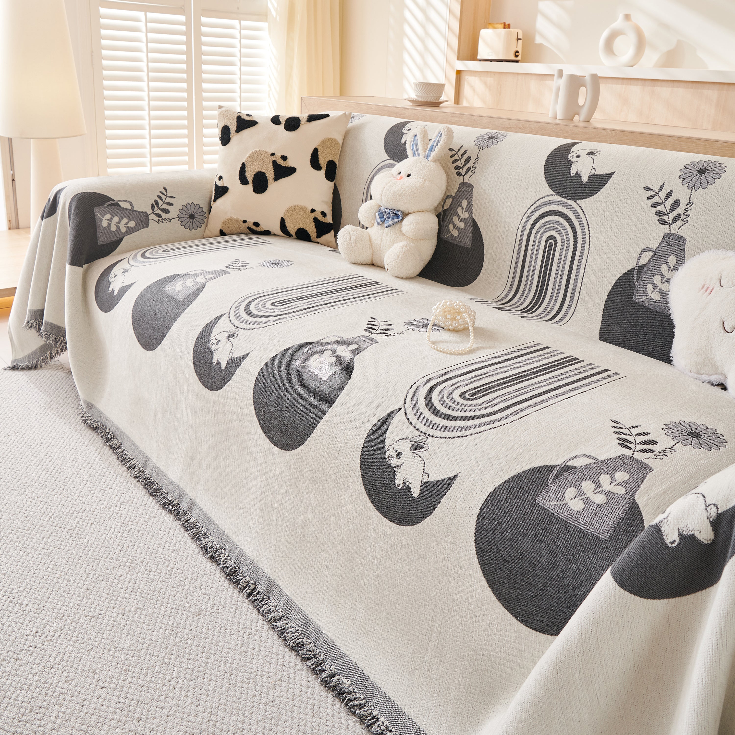 Decorative Throw Blankets for Couch Reversible Chenille Furniture Throw Covers for Sectional Sofa - Image 60