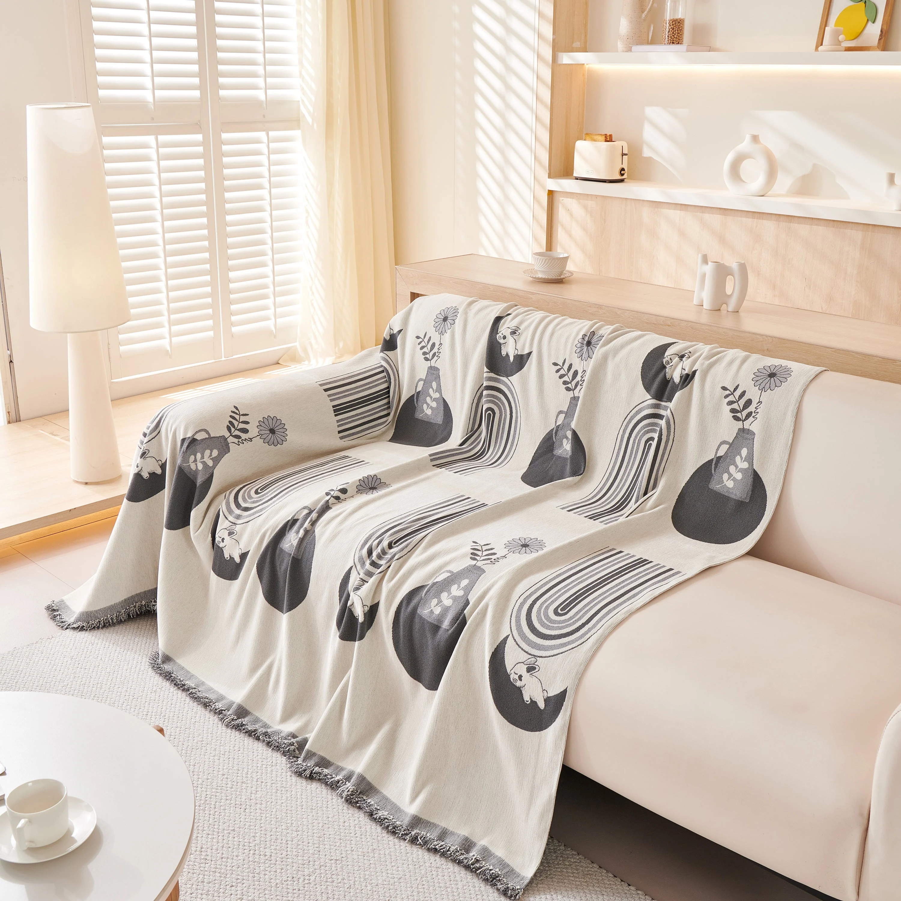Decorative Throw Blankets for Couch Reversible Chenille Furniture Throw Covers for Sectional Sofa - Image 64
