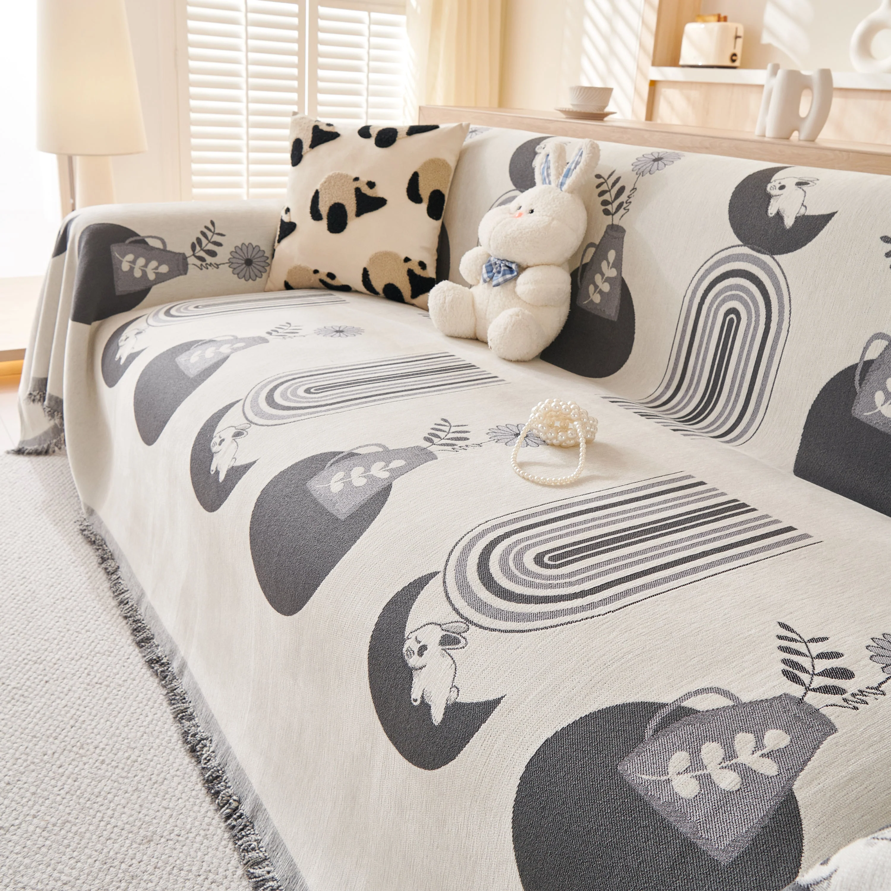 Decorative Throw Blankets for Couch Reversible Chenille Furniture Throw Covers for Sectional Sofa - Image 66