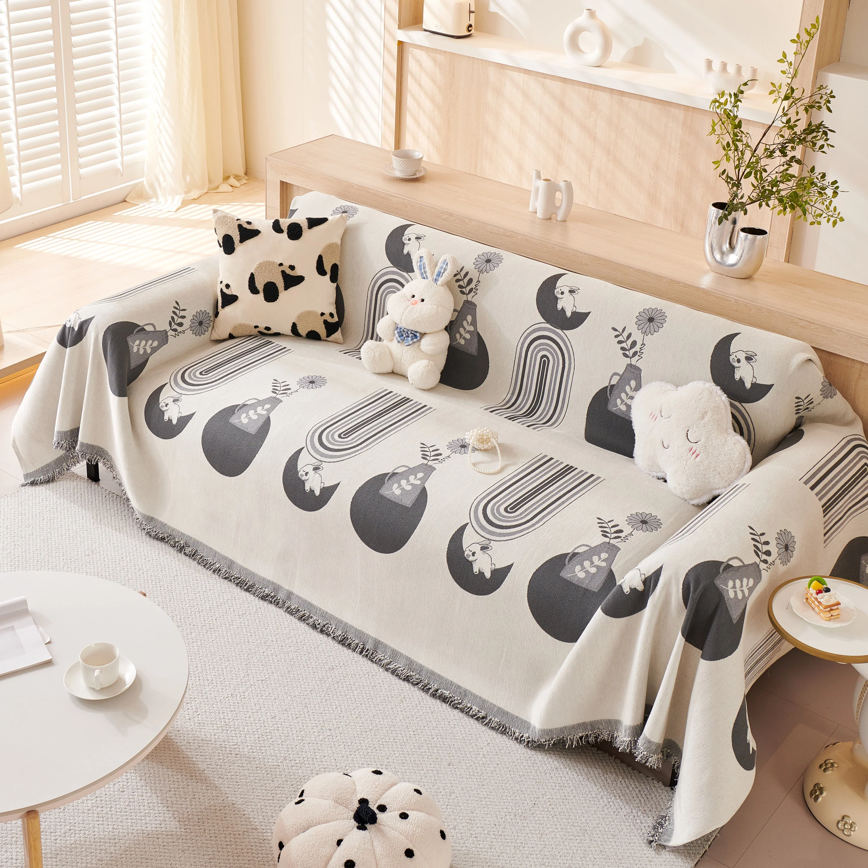 Decorative Throw Blankets for Couch Reversible Chenille Furniture Throw Covers for Sectional Sofa - Image 68