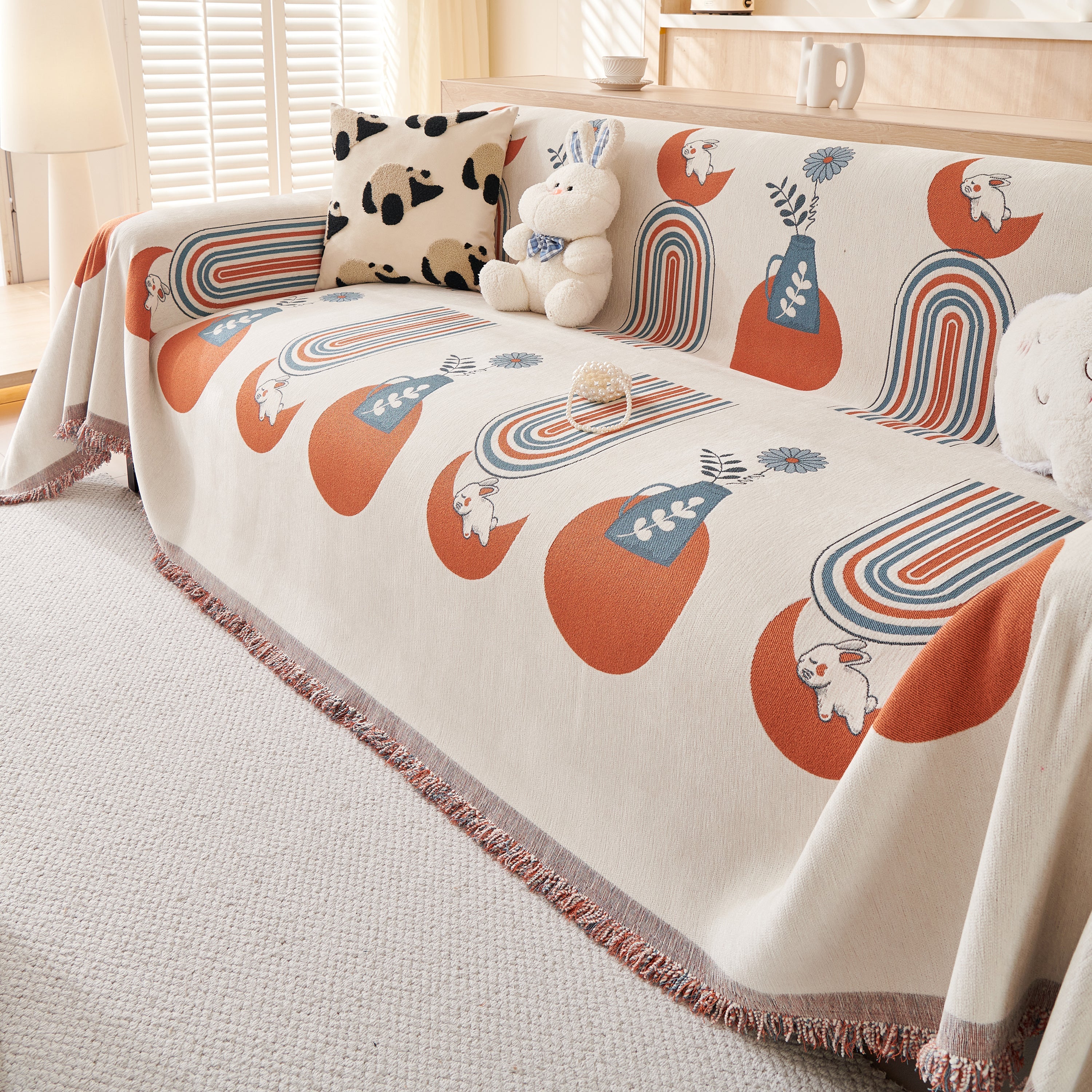 Decorative Throw Blankets for Couch Reversible Chenille Furniture Throw Covers for Sectional Sofa - Image 7
