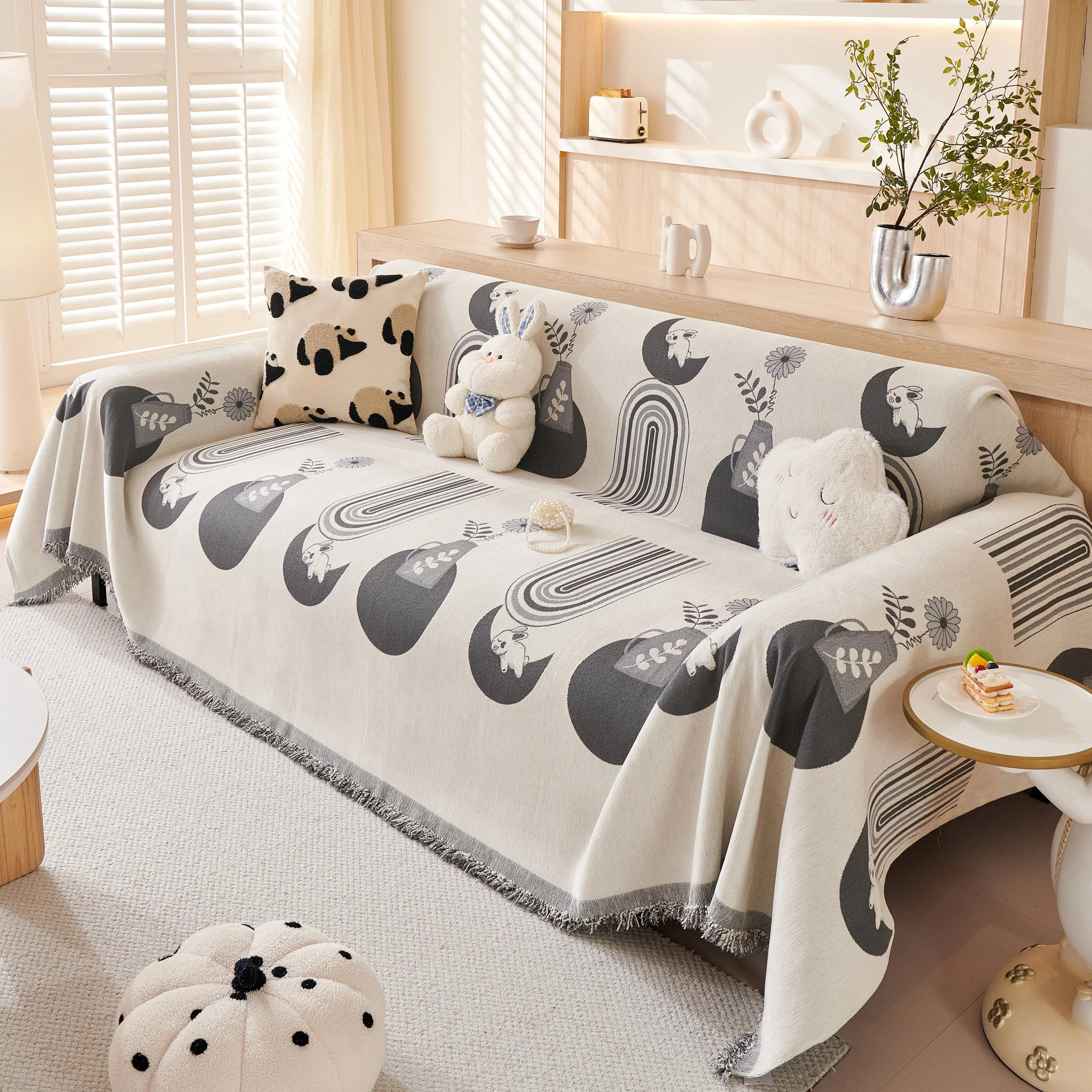 Decorative Throw Blankets for Couch Reversible Chenille Furniture Throw Covers for Sectional Sofa - Image 71