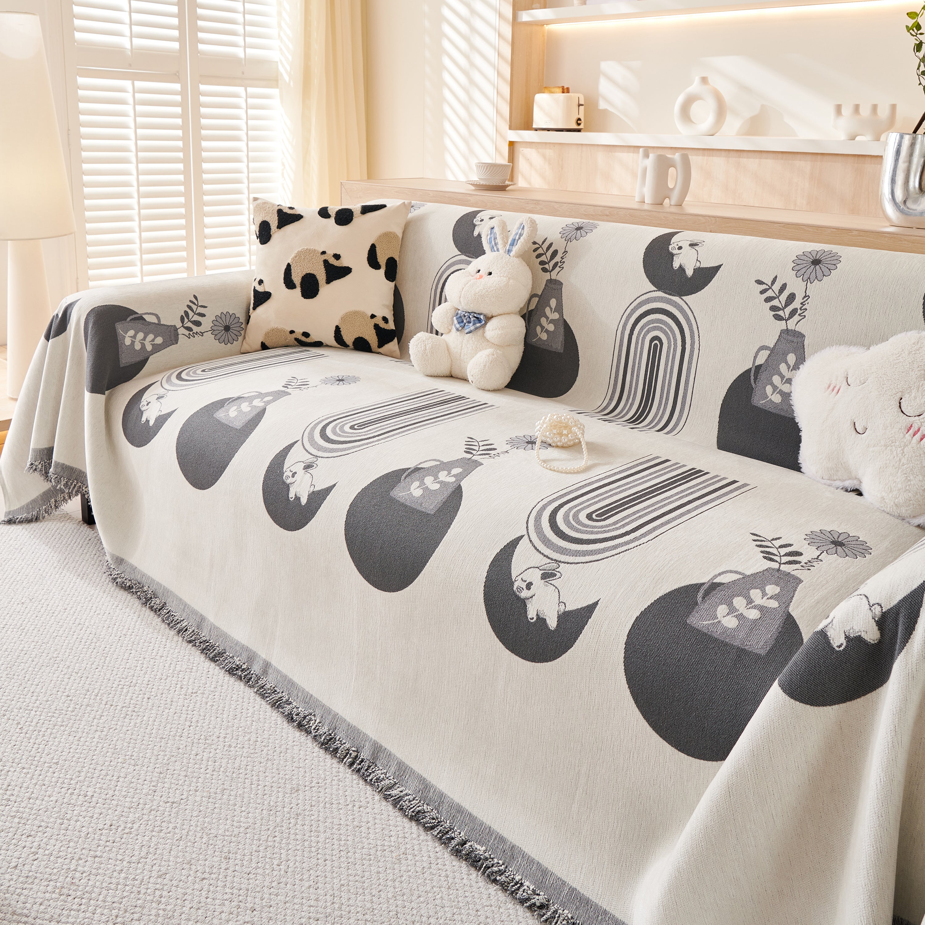 Decorative Throw Blankets for Couch Reversible Chenille Furniture Throw Covers for Sectional Sofa - Image 72