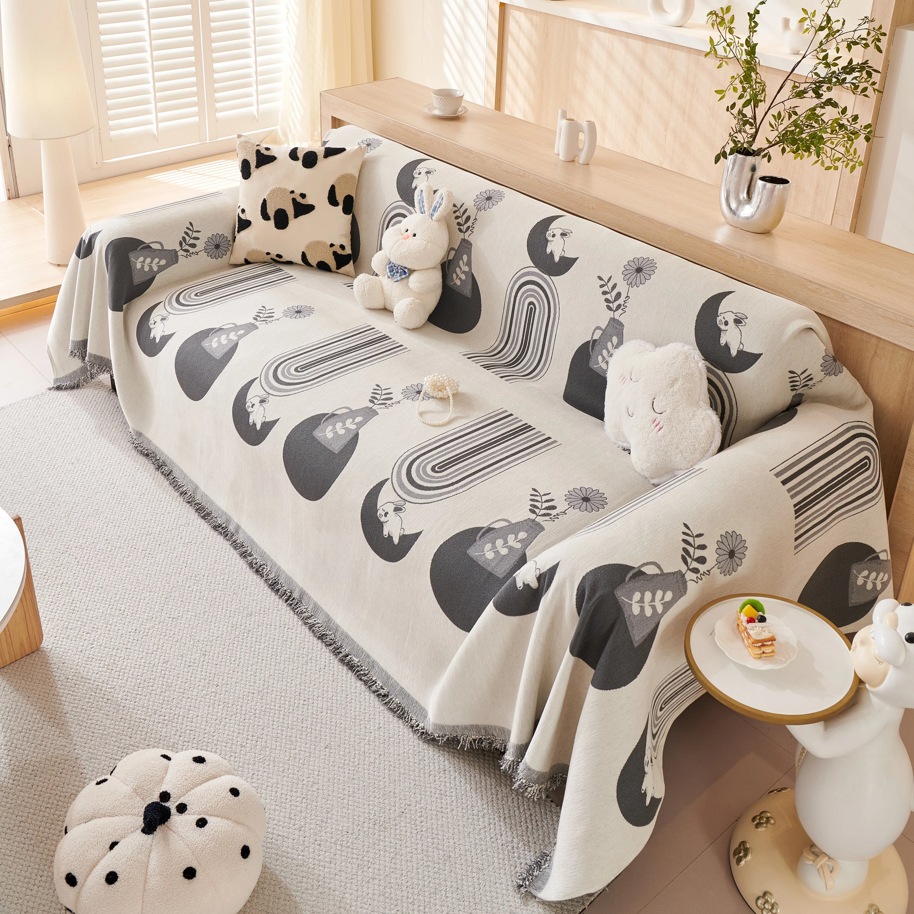 Decorative Throw Blankets for Couch Reversible Chenille Furniture Throw Covers for Sectional Sofa - Image 73