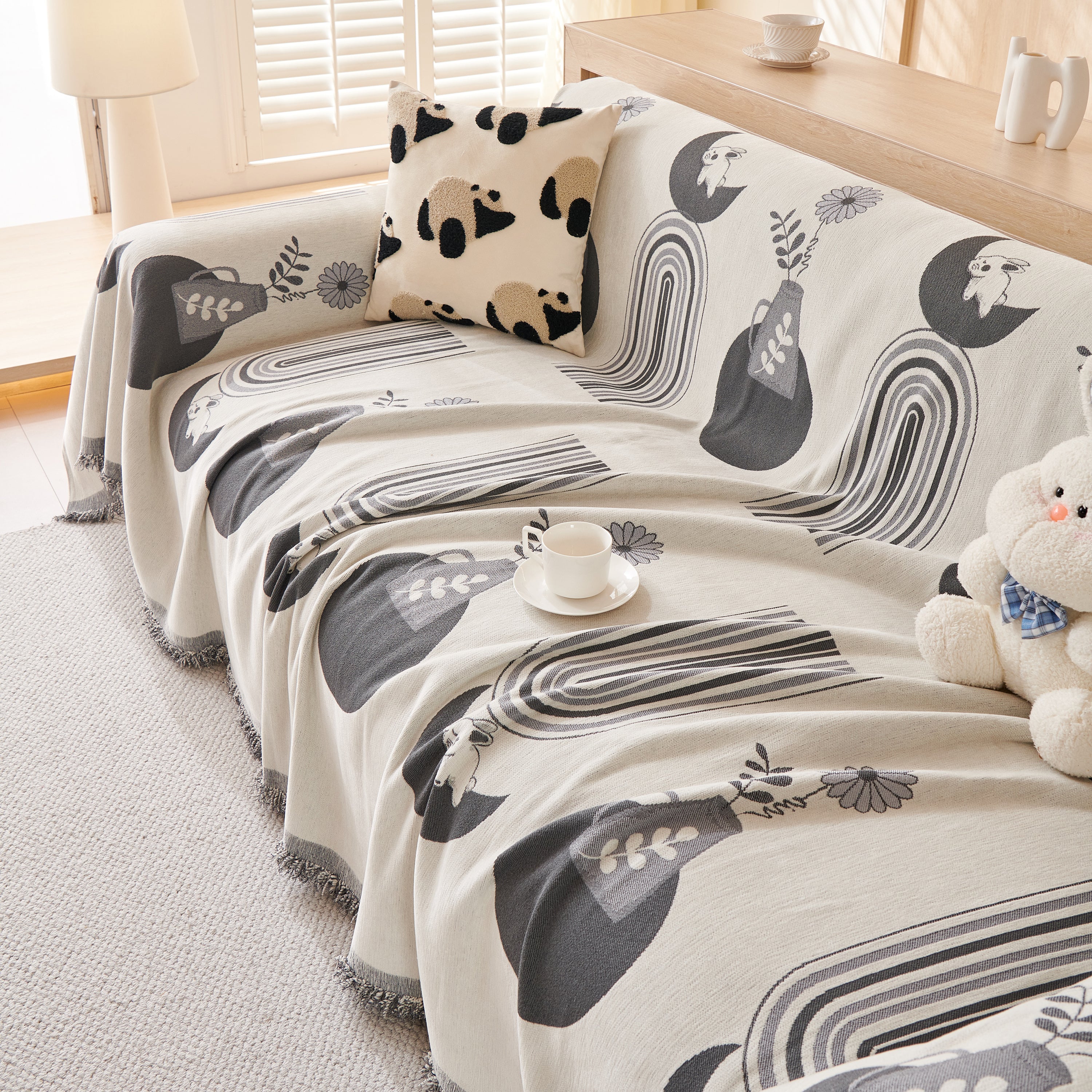 Decorative Throw Blankets for Couch Reversible Chenille Furniture Throw Covers for Sectional Sofa - Image 74