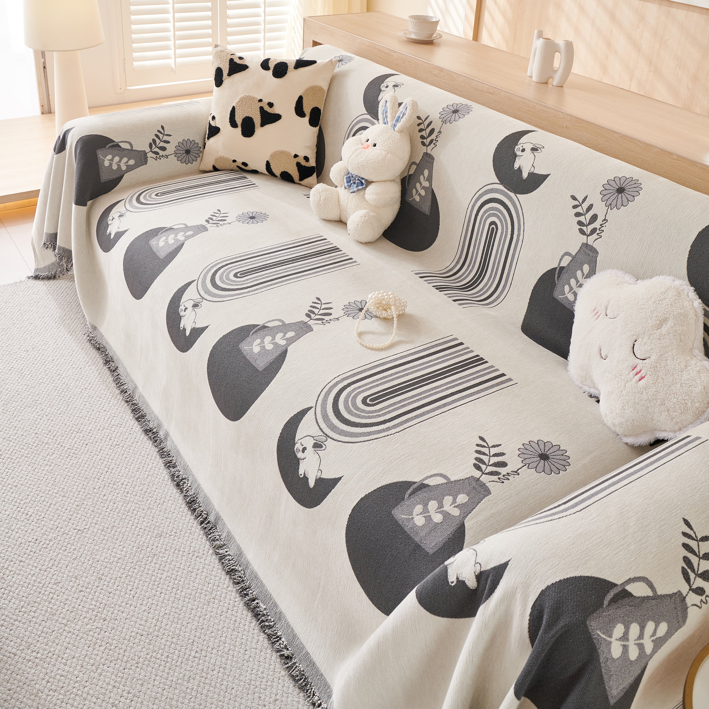 Decorative Throw Blankets for Couch Reversible Chenille Furniture Throw Covers for Sectional Sofa - Image 75