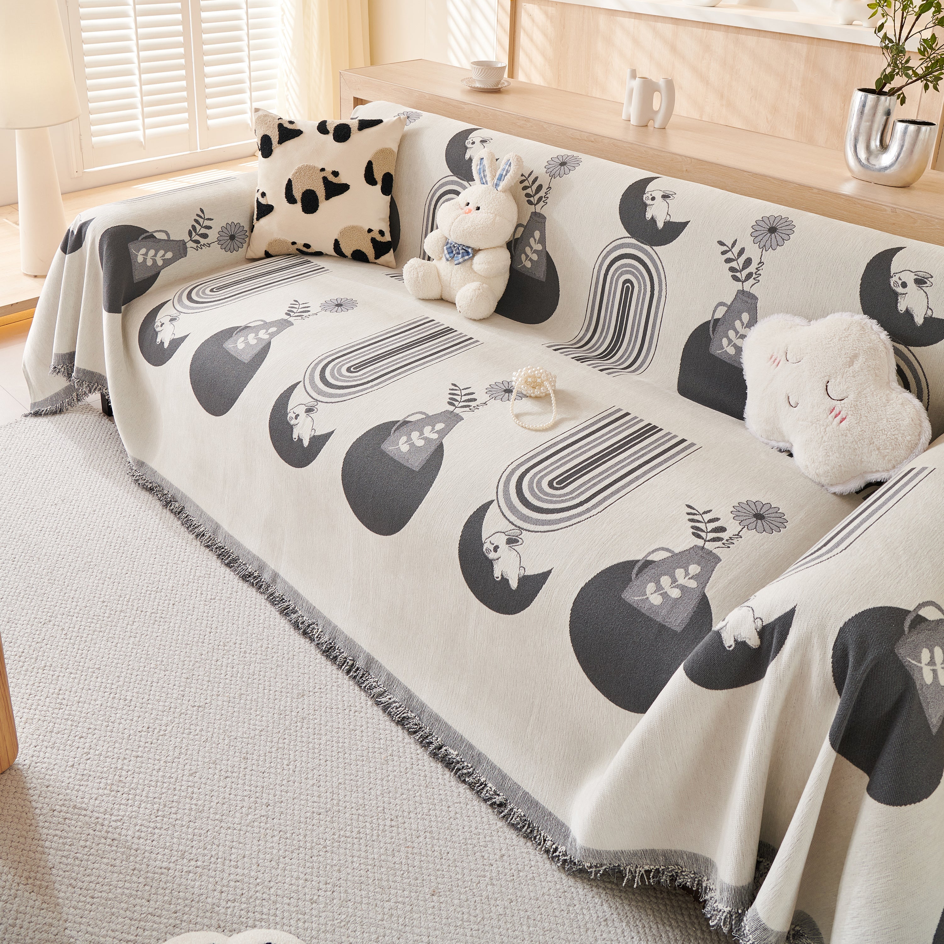 Decorative Throw Blankets for Couch Reversible Chenille Furniture Throw Covers for Sectional Sofa - Image 76