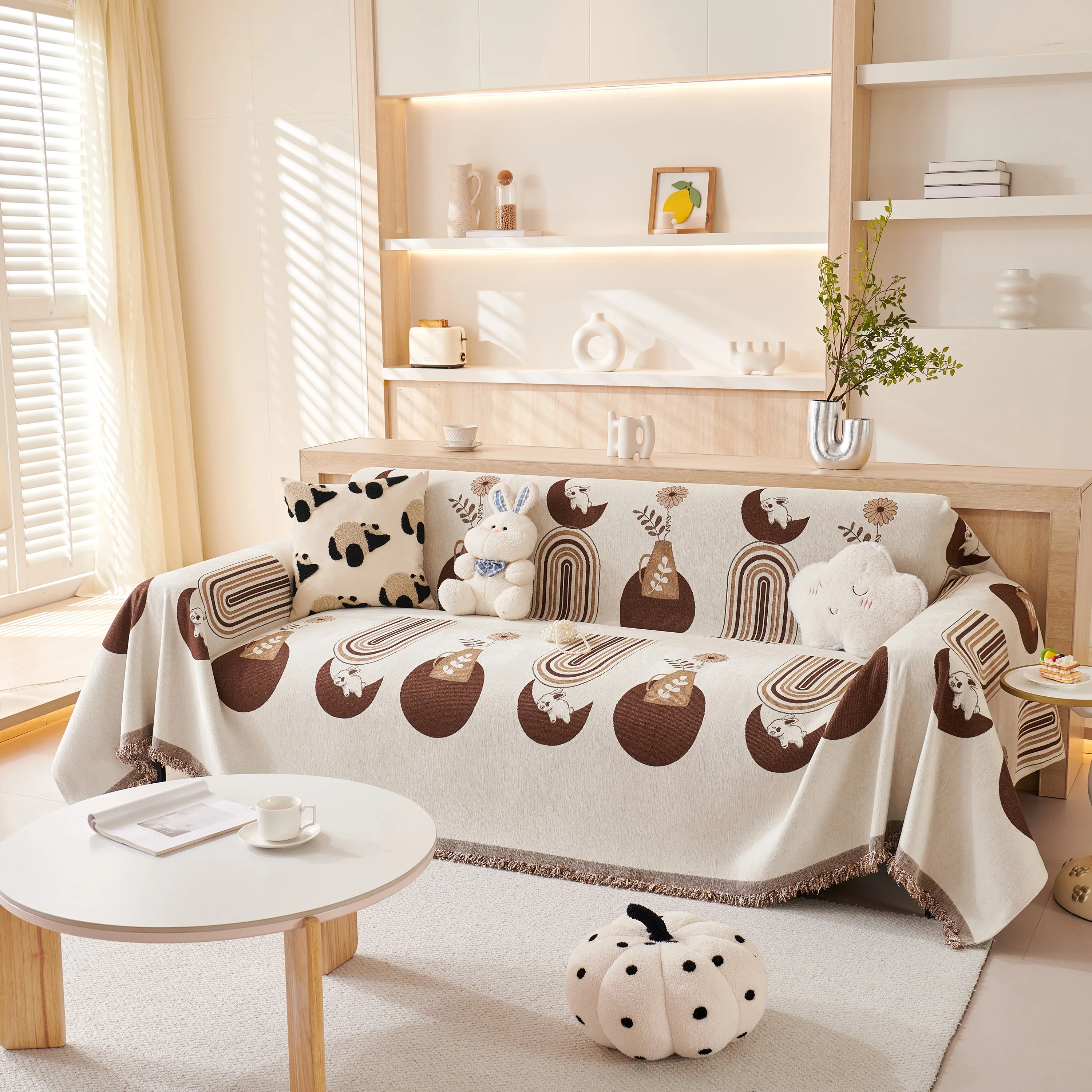 Decorative Throw Blankets for Couch Reversible Chenille Furniture Throw Covers for Sectional Sofa - Image 79