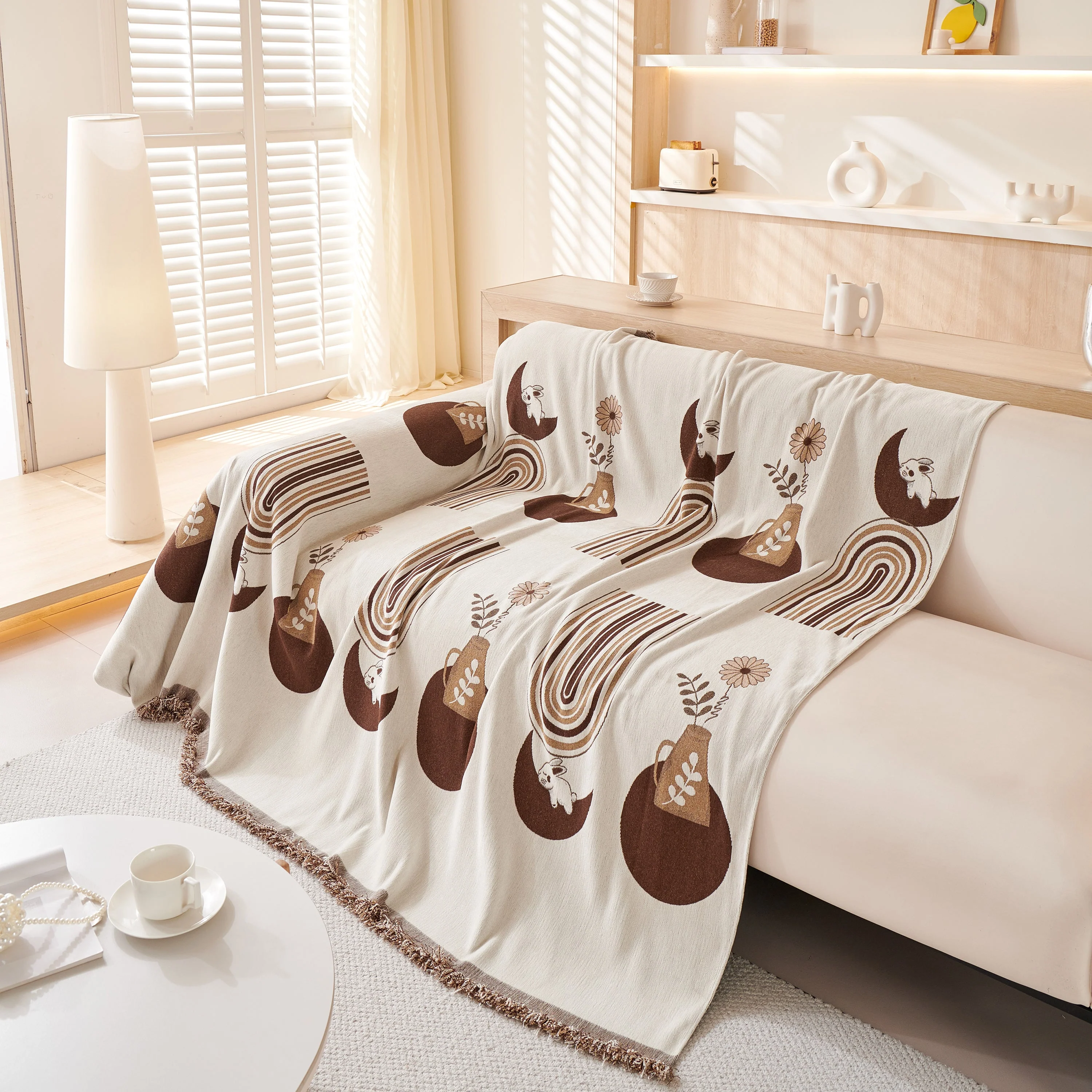 Decorative Throw Blankets for Couch Reversible Chenille Furniture Throw Covers for Sectional Sofa - Image 80
