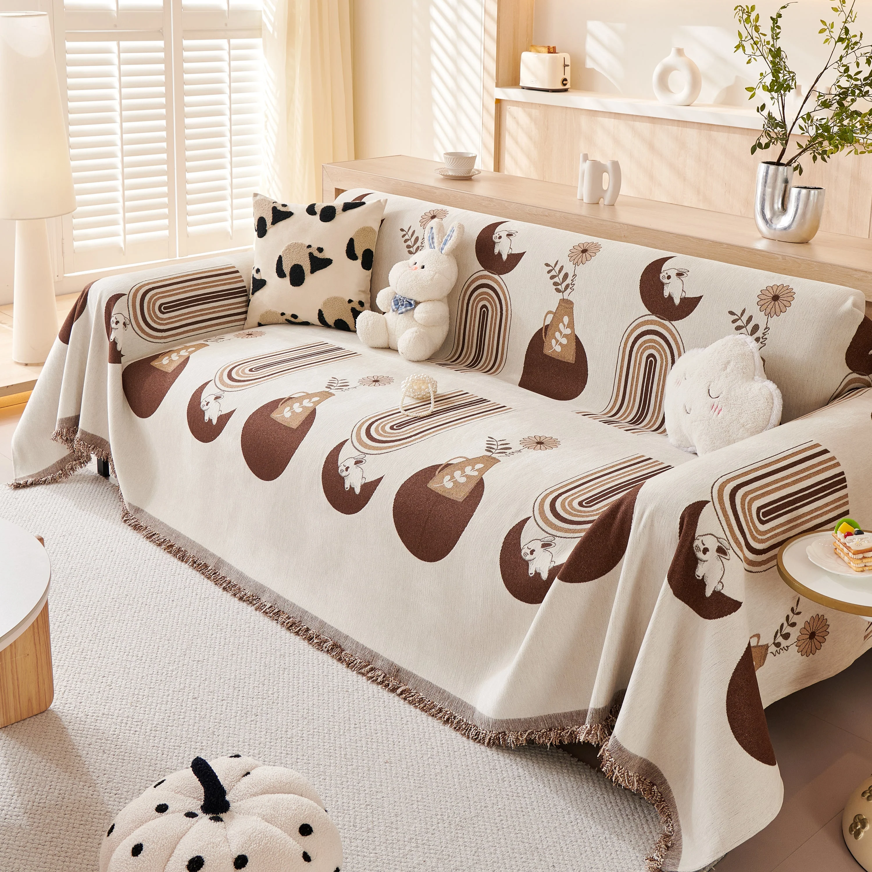 Decorative Throw Blankets for Couch Reversible Chenille Furniture Throw Covers for Sectional Sofa - Image 87