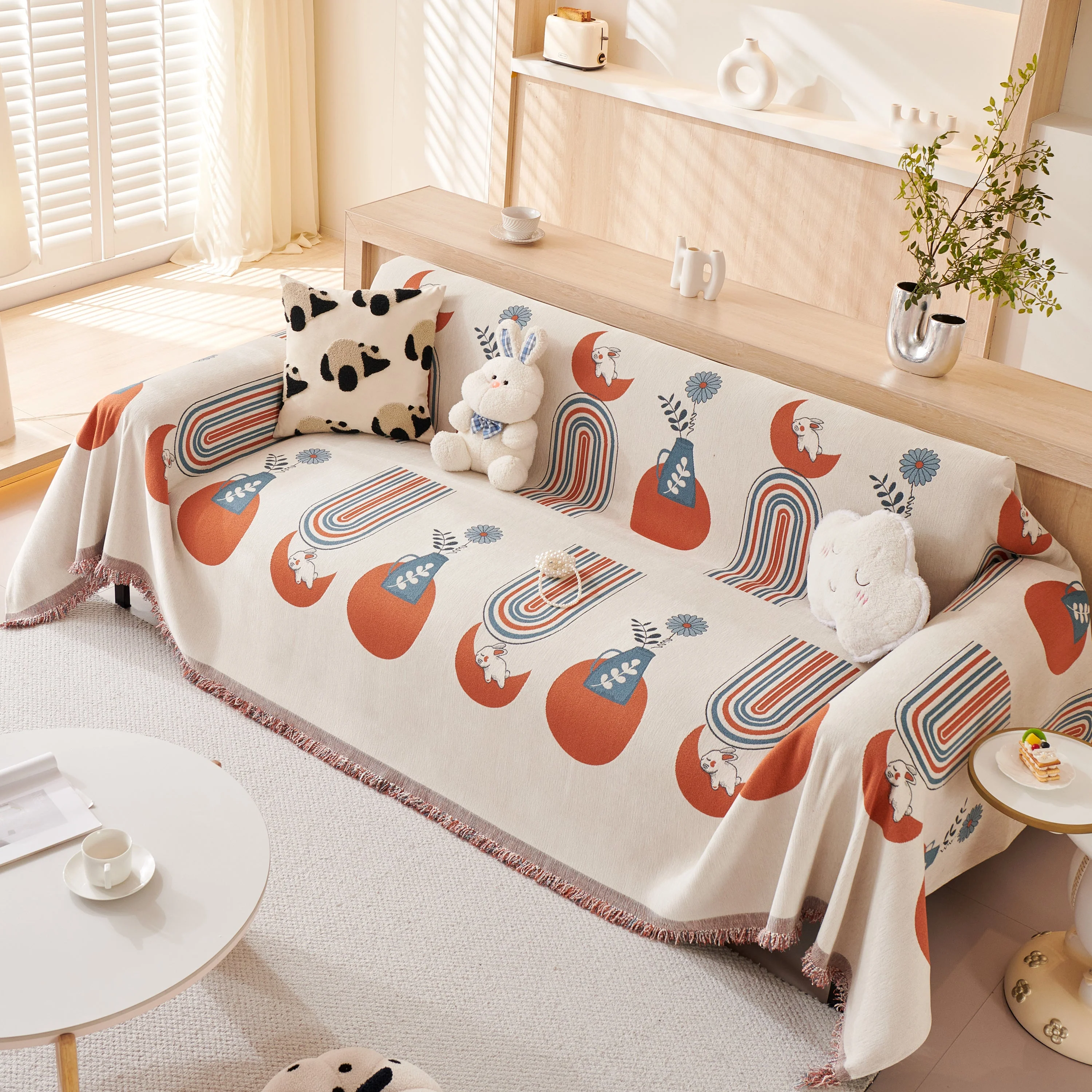 Decorative Throw Blankets for Couch Reversible Chenille Furniture Throw Covers for Sectional Sofa - Image 9