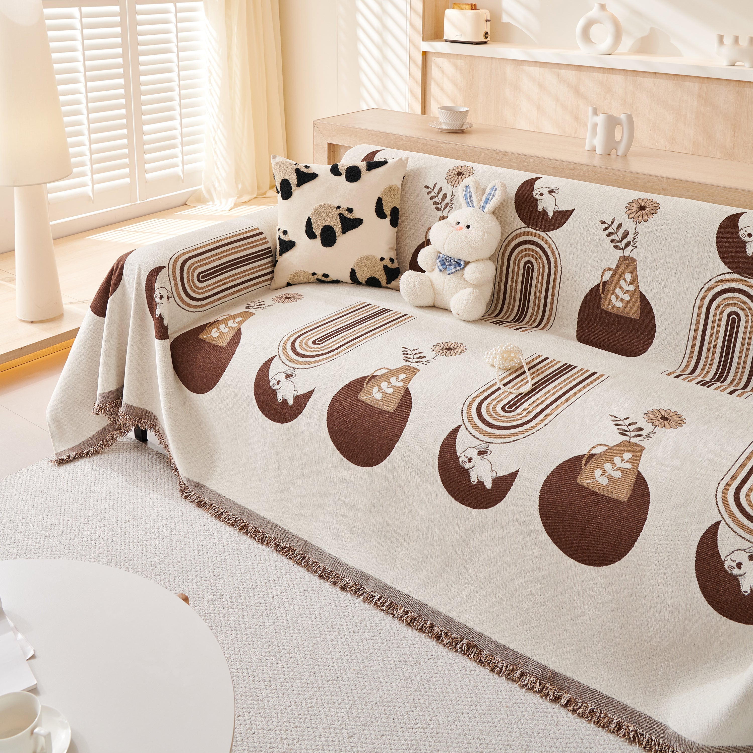Decorative Throw Blankets for Couch Reversible Chenille Furniture Throw Covers for Sectional Sofa - Image 93