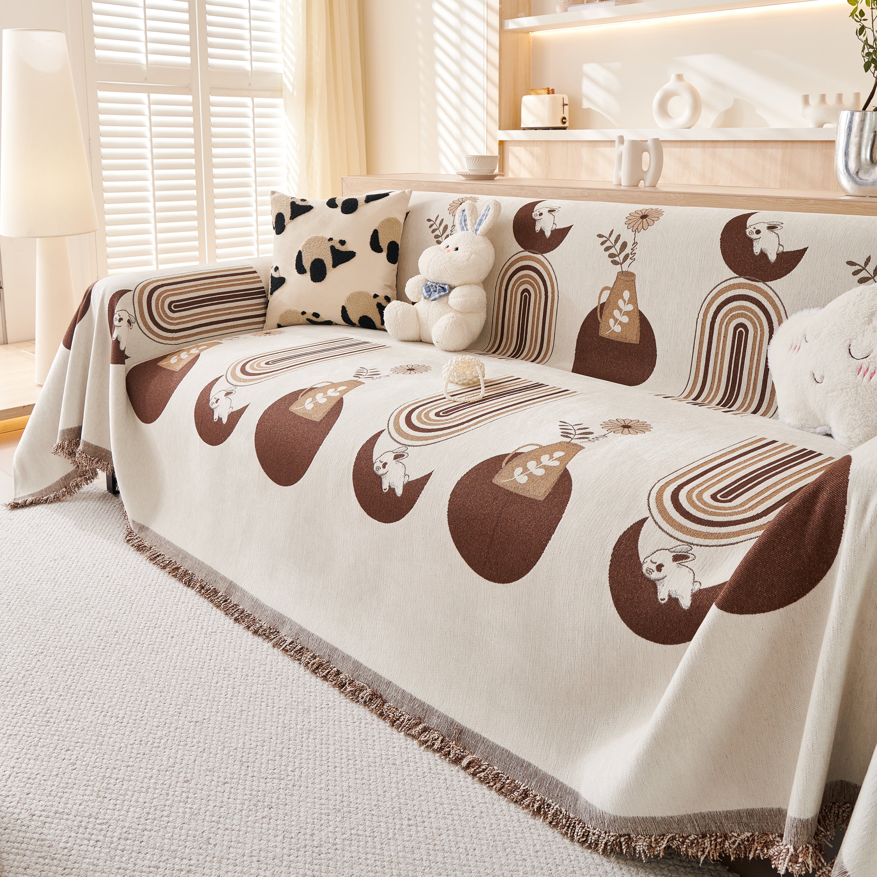 Decorative Throw Blankets for Couch Reversible Chenille Furniture Throw Covers for Sectional Sofa - Image 97