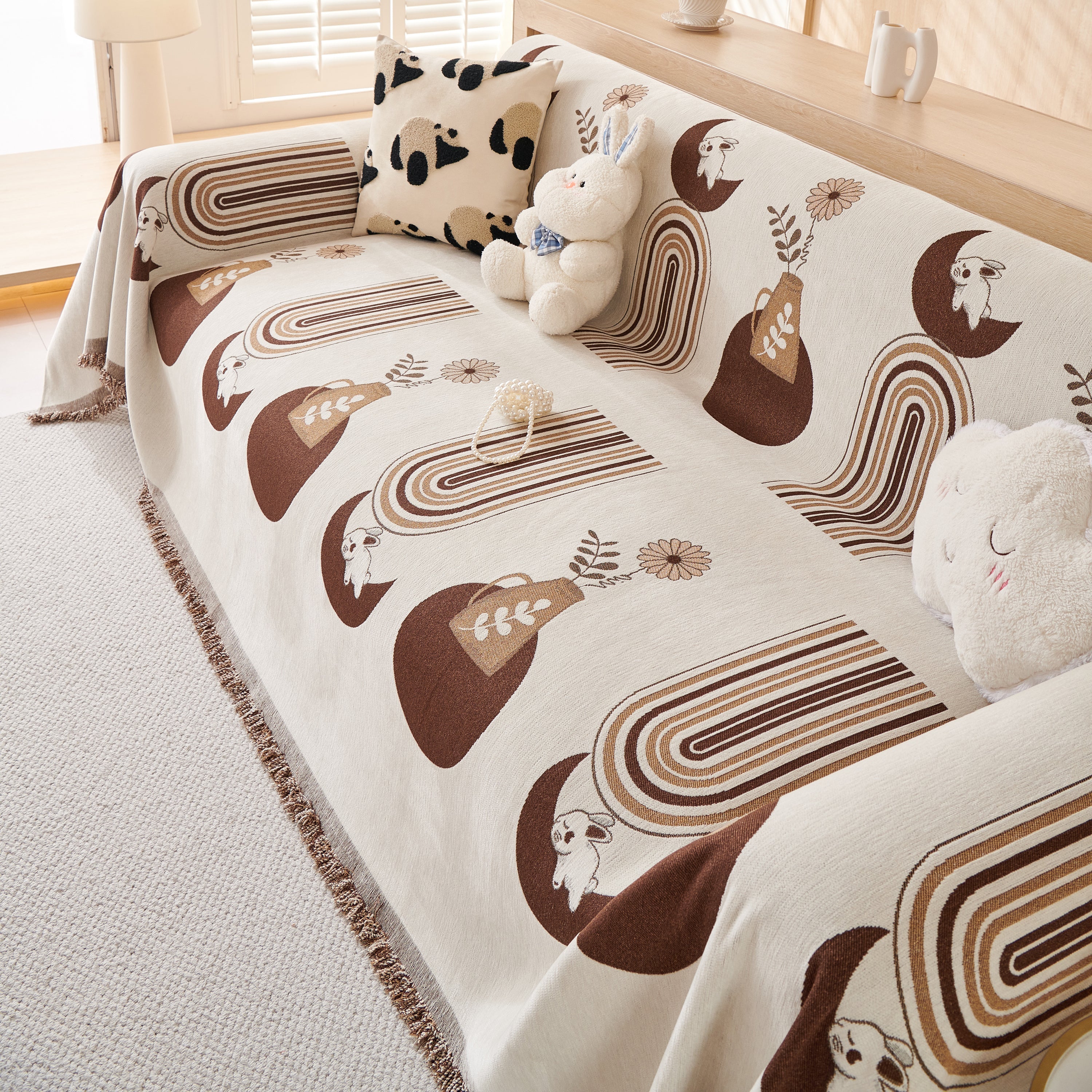Decorative Throw Blankets for Couch Reversible Chenille Furniture Throw Covers for Sectional Sofa - Image 98