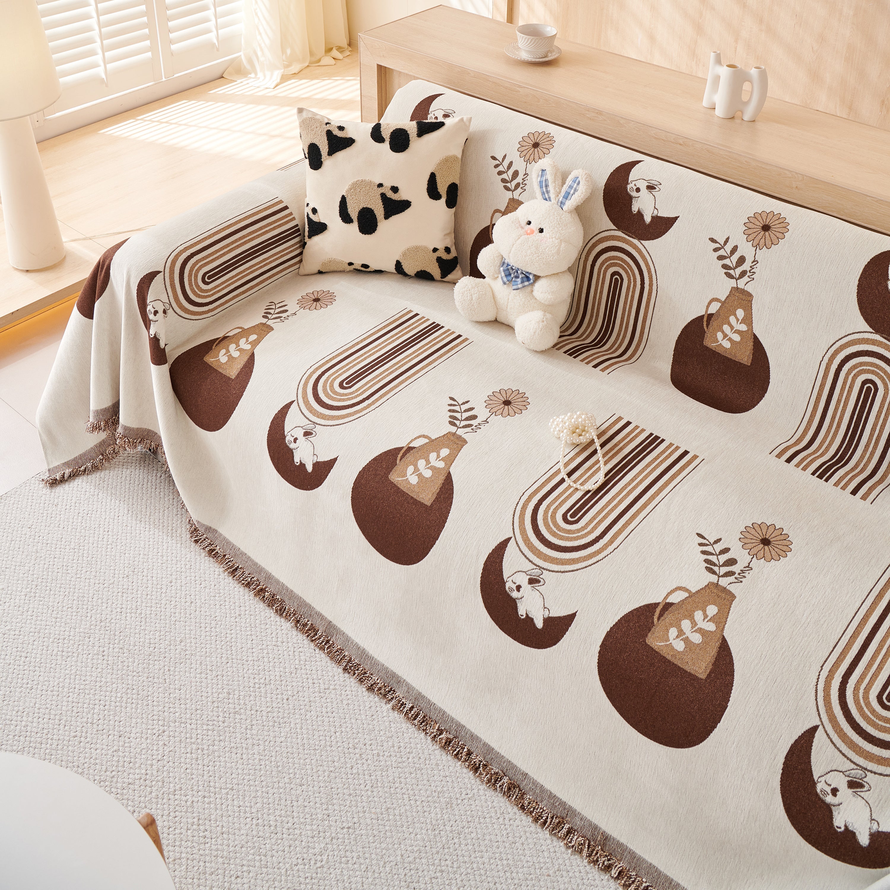 Decorative Throw Blankets for Couch Reversible Chenille Furniture Throw Covers for Sectional Sofa - Image 99