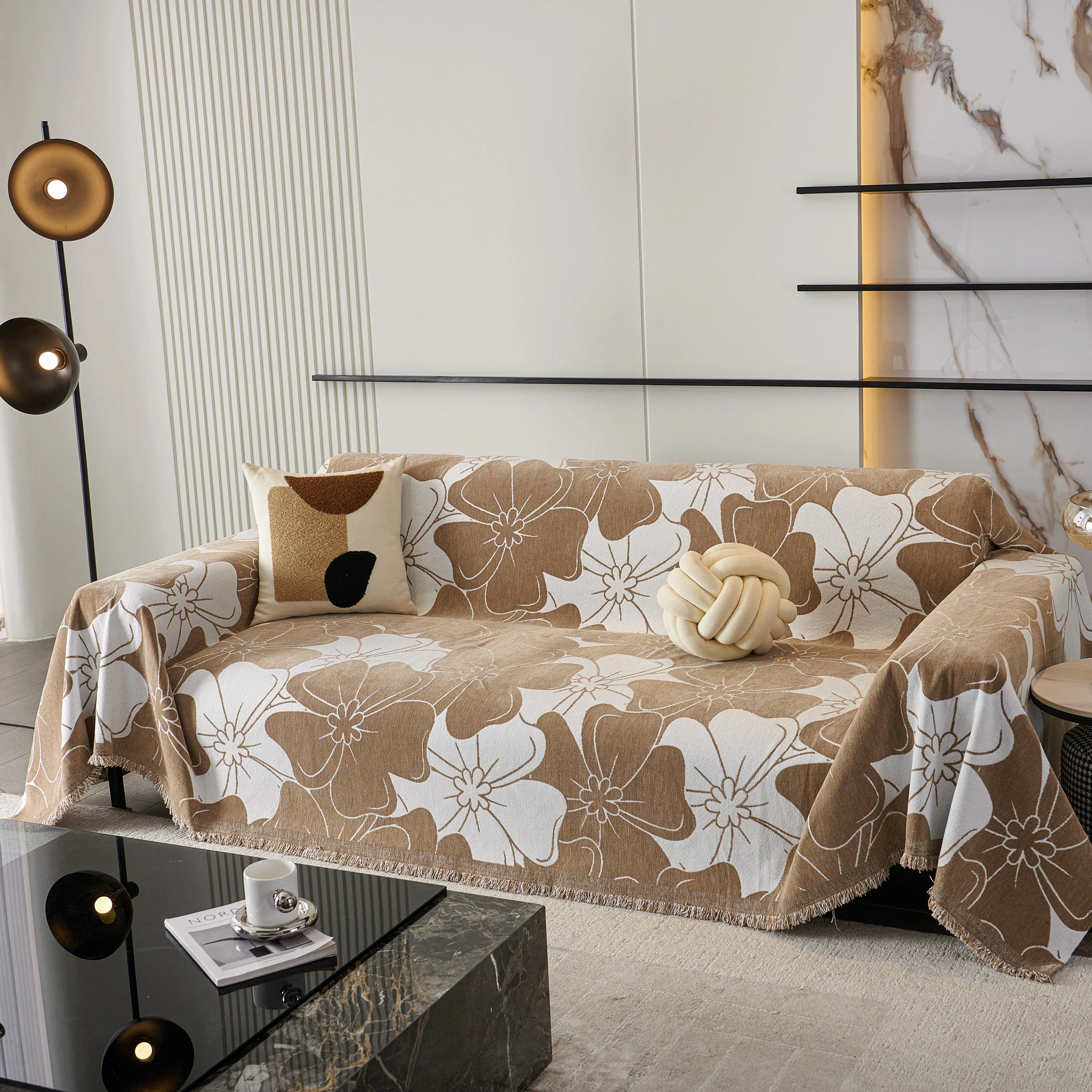 Decorative Throw Blankets for Sofa, Oversized Pretty Floral Throws for Sofas - Image 19