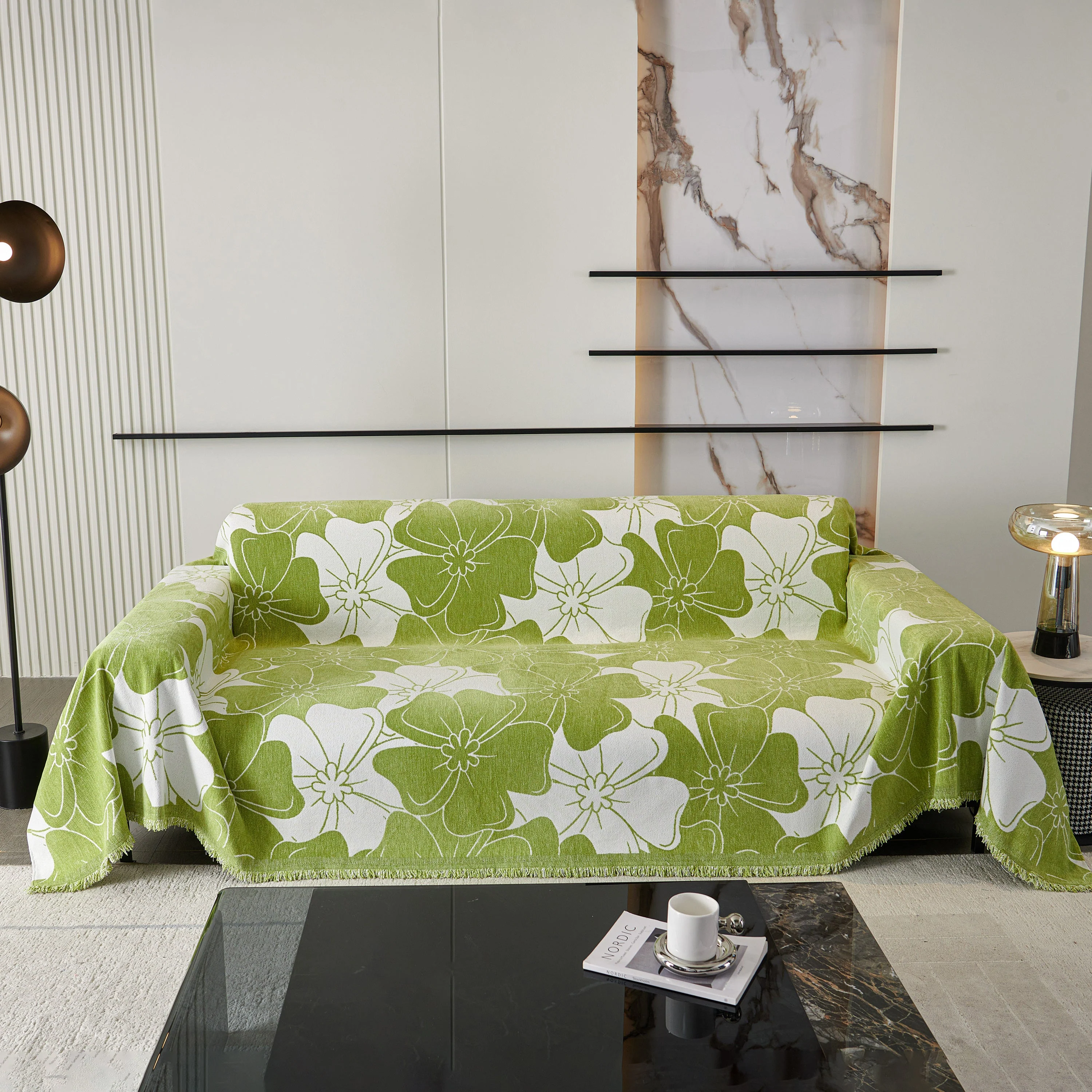 Decorative Throw Blankets for Sofa, Oversized Pretty Floral Throws for Sofas - Image 2
