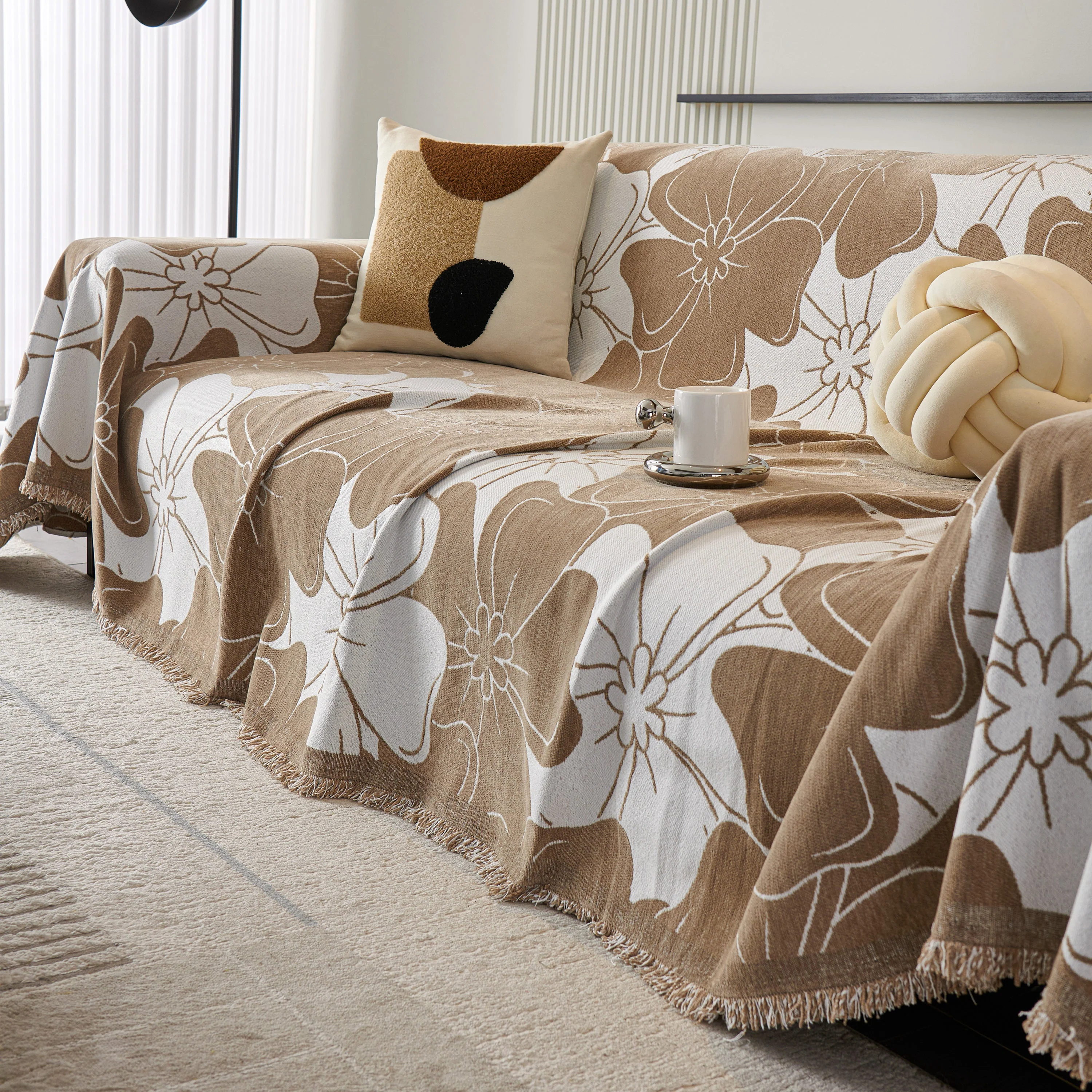 Decorative Throw Blankets for Sofa, Oversized Pretty Floral Throws for Sofas - Image 27