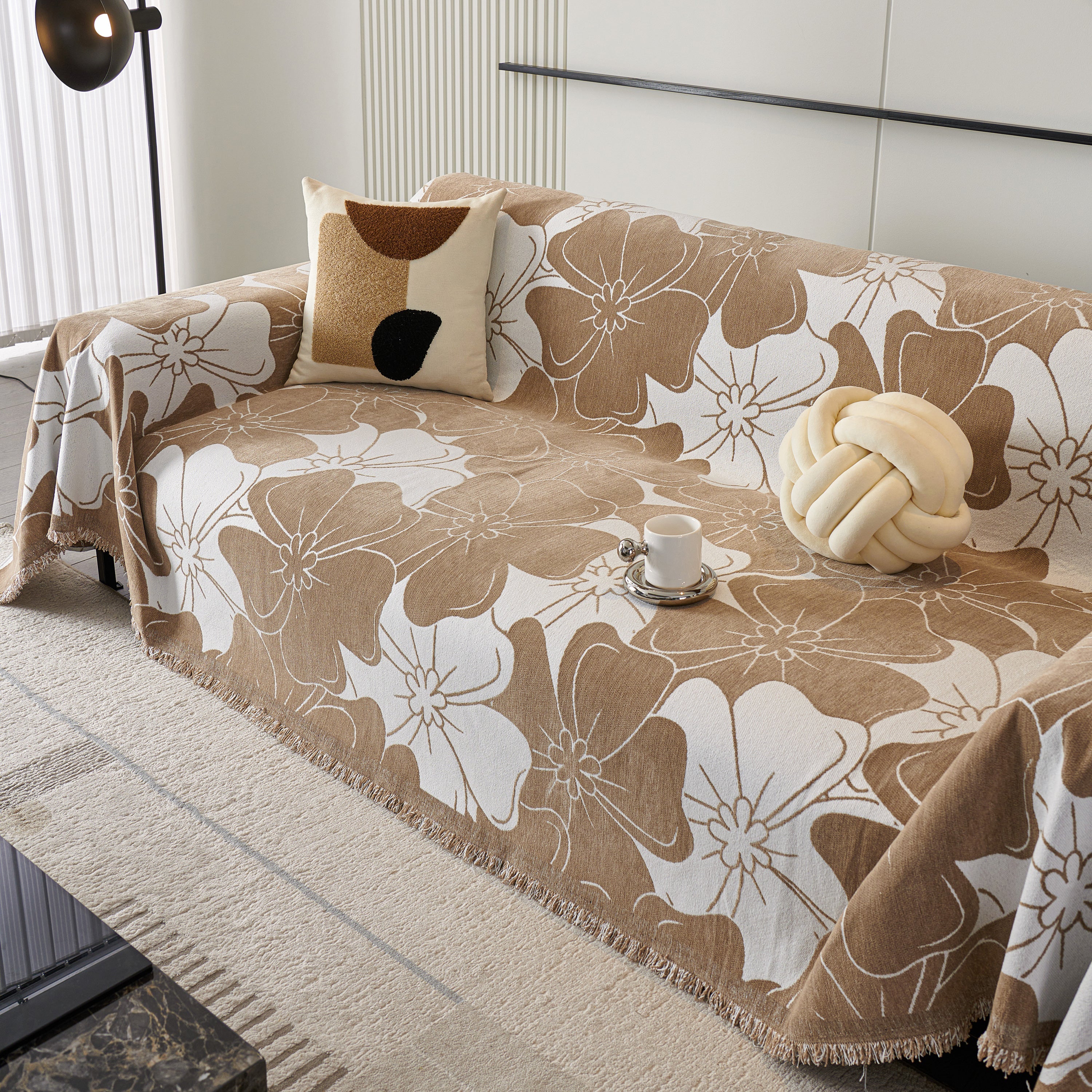 Decorative Throw Blankets for Sofa, Oversized Pretty Floral Throws for Sofas - Image 30