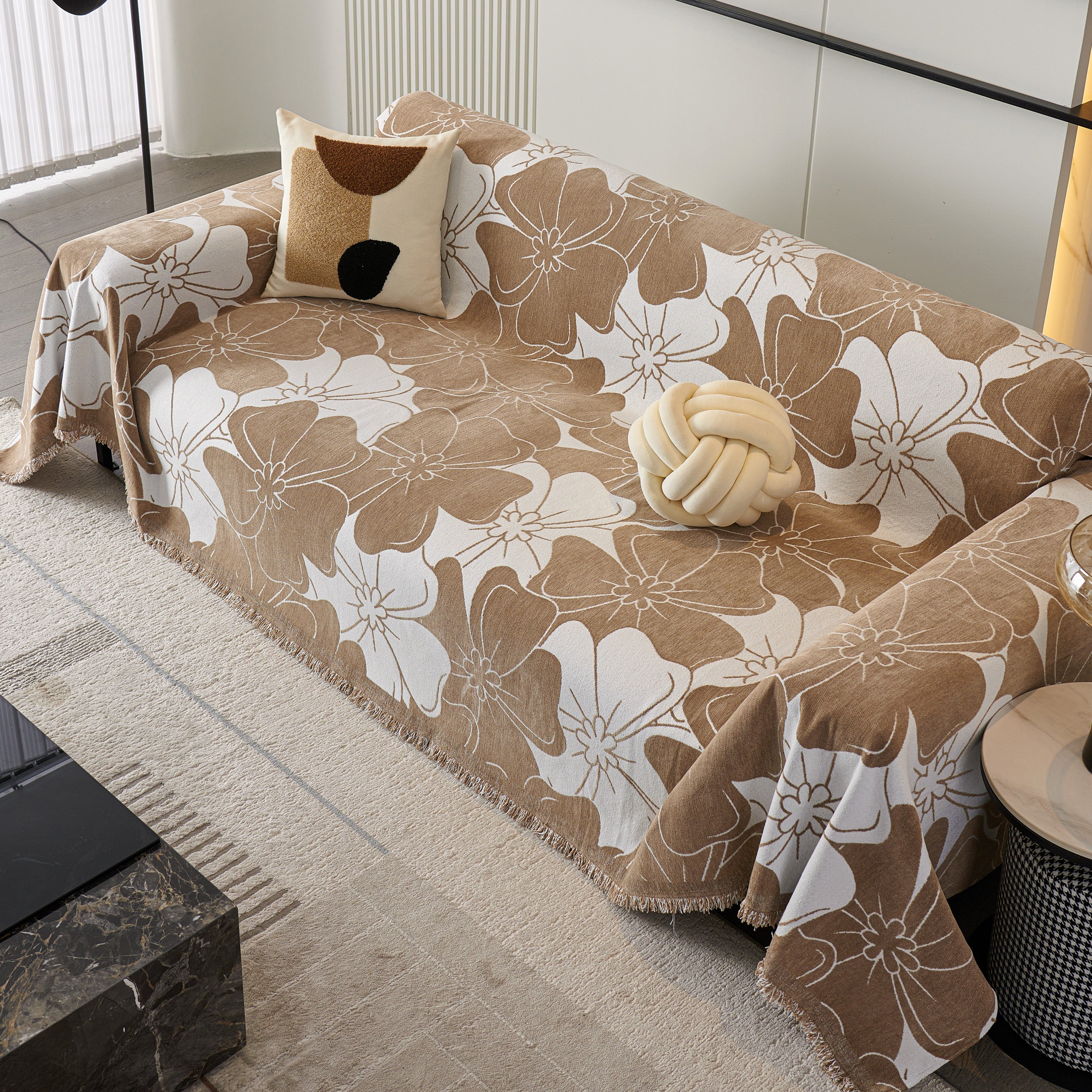 Decorative Throw Blankets for Sofa, Oversized Pretty Floral Throws for Sofas - Image 32