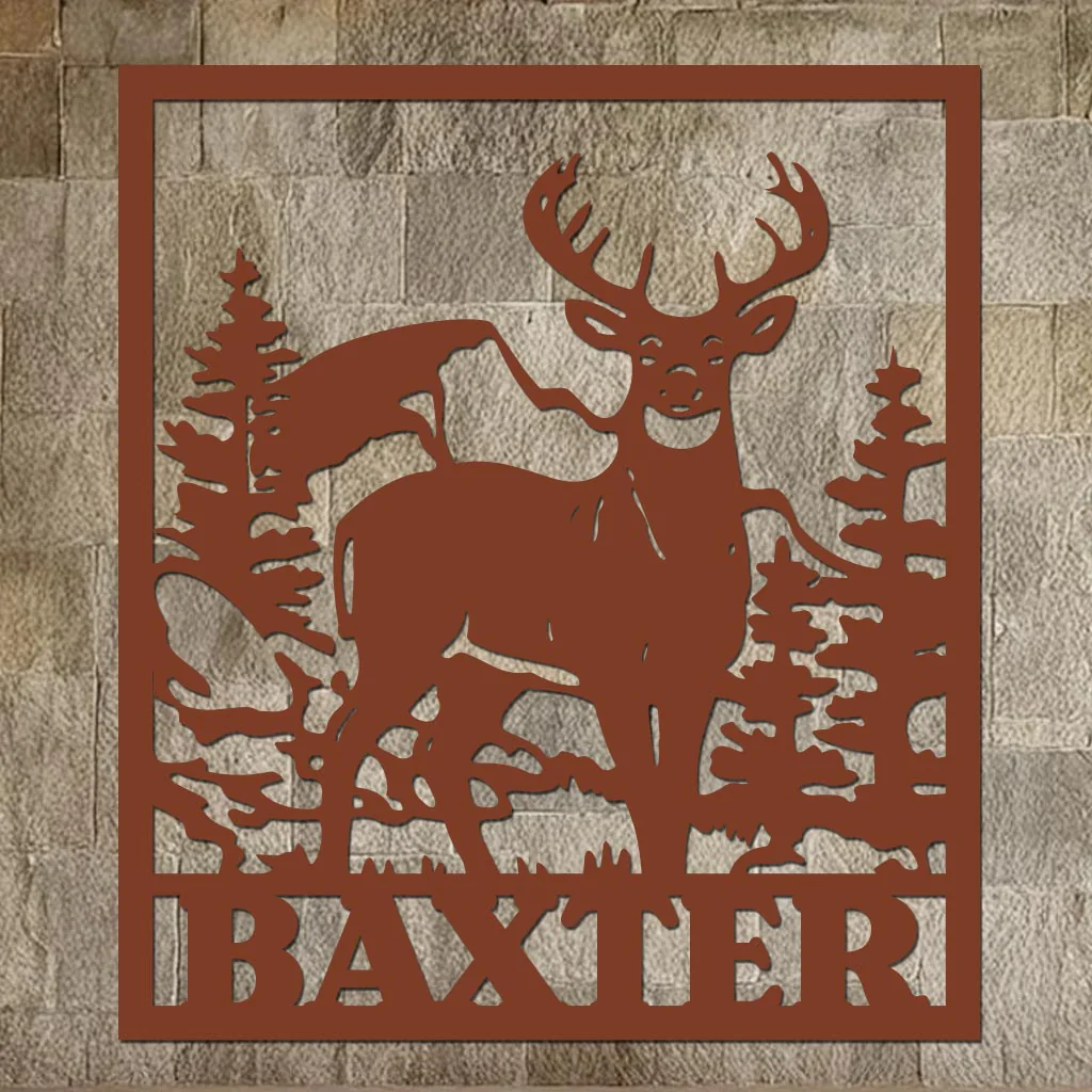 Deer Family Name Sign - Image 8