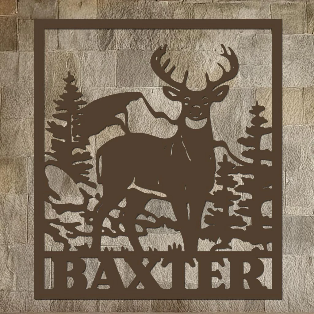 Deer Family Name Sign - Image 9