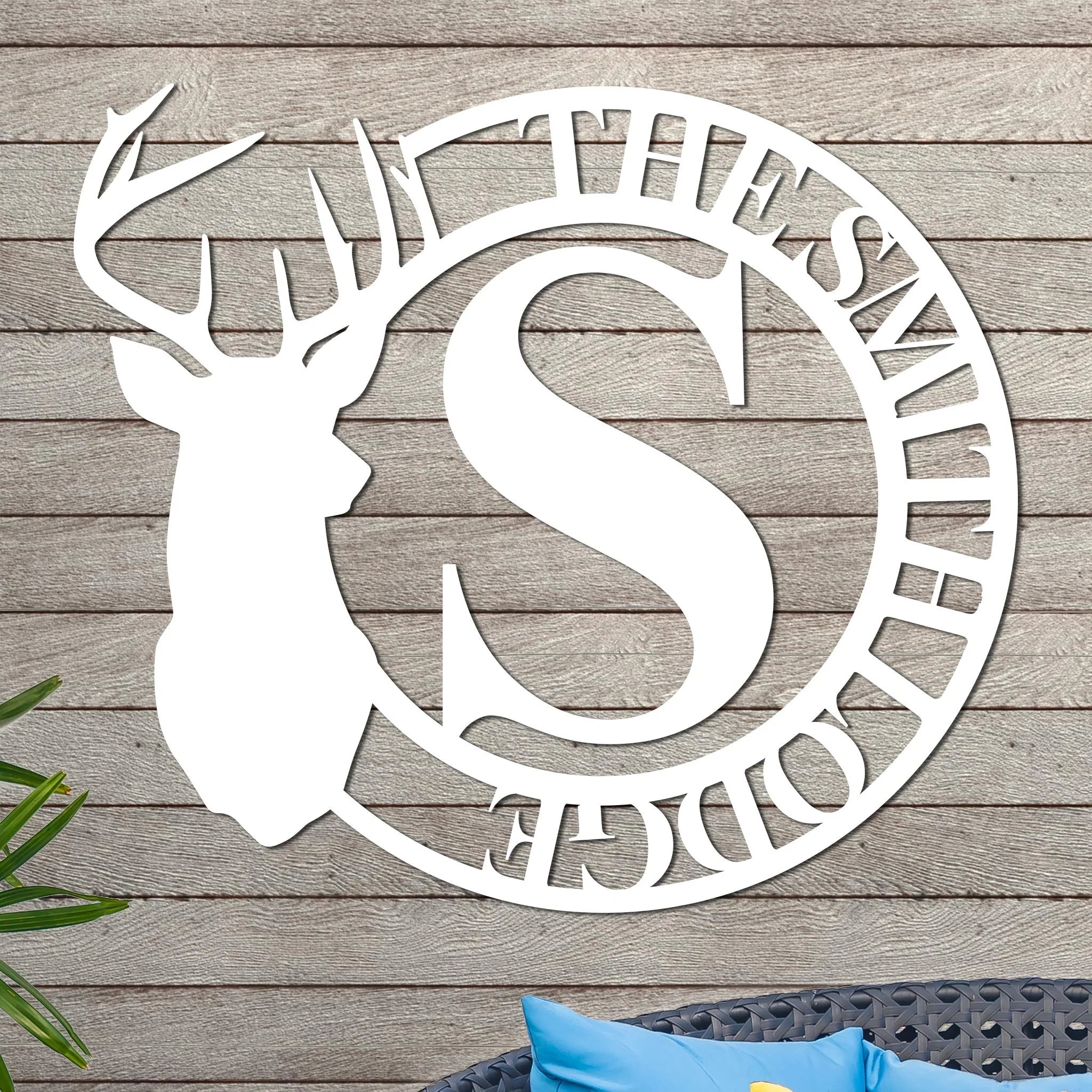 Deer Head Monogram Name Sign - Image 2