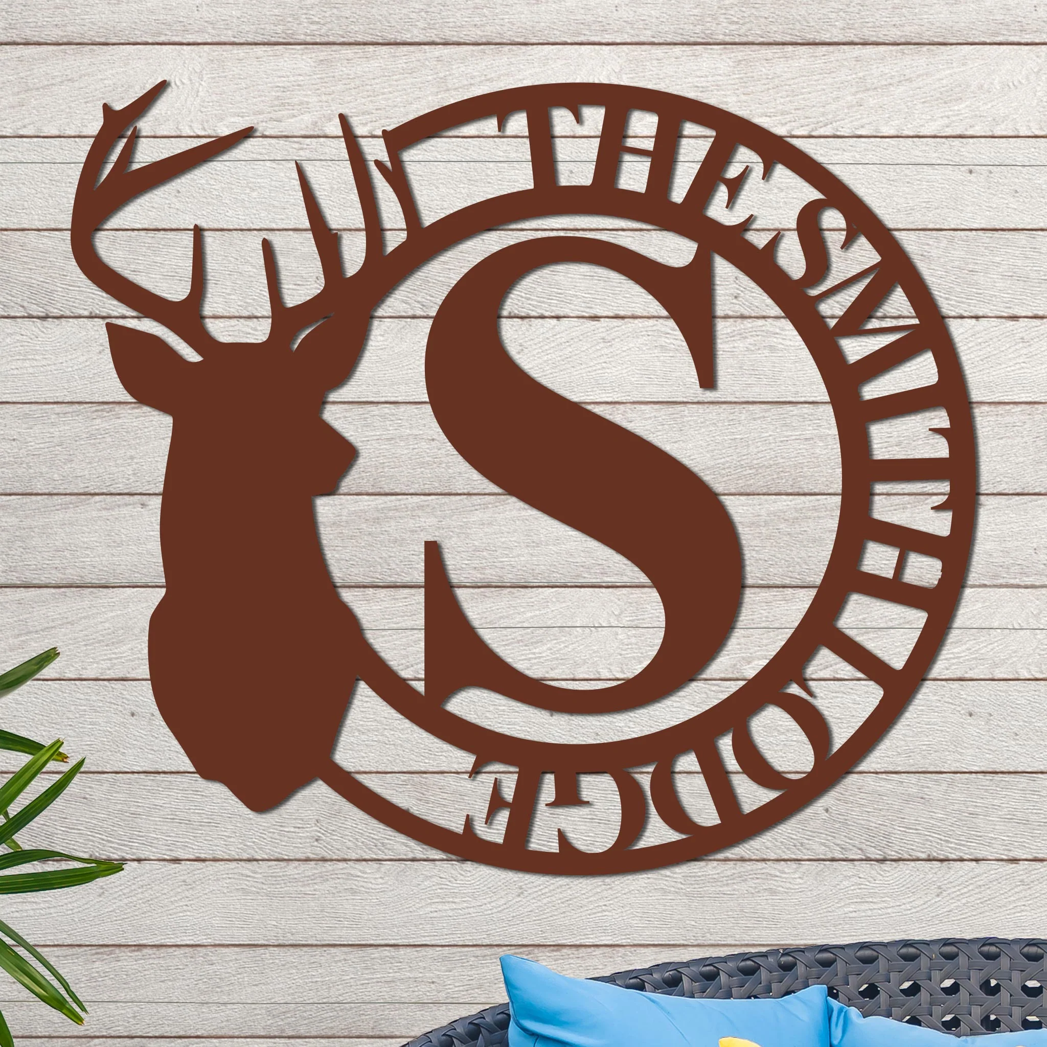 Deer Head Monogram Name Sign - Image 3