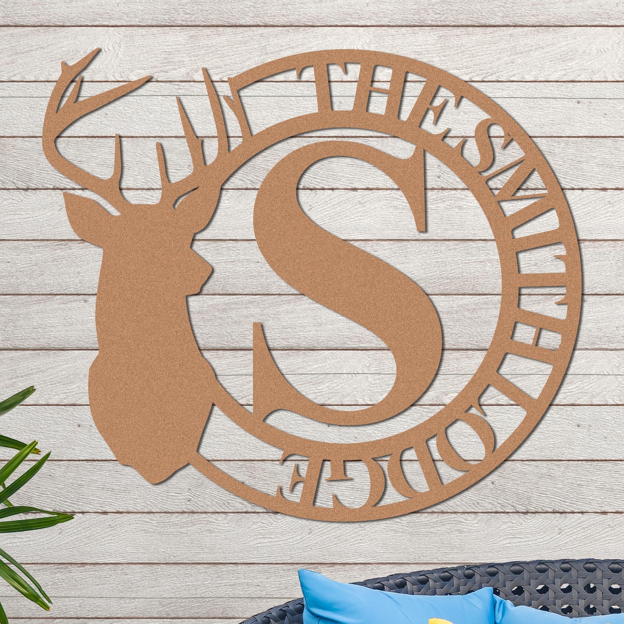 Deer Head Monogram Name Sign - Image 6