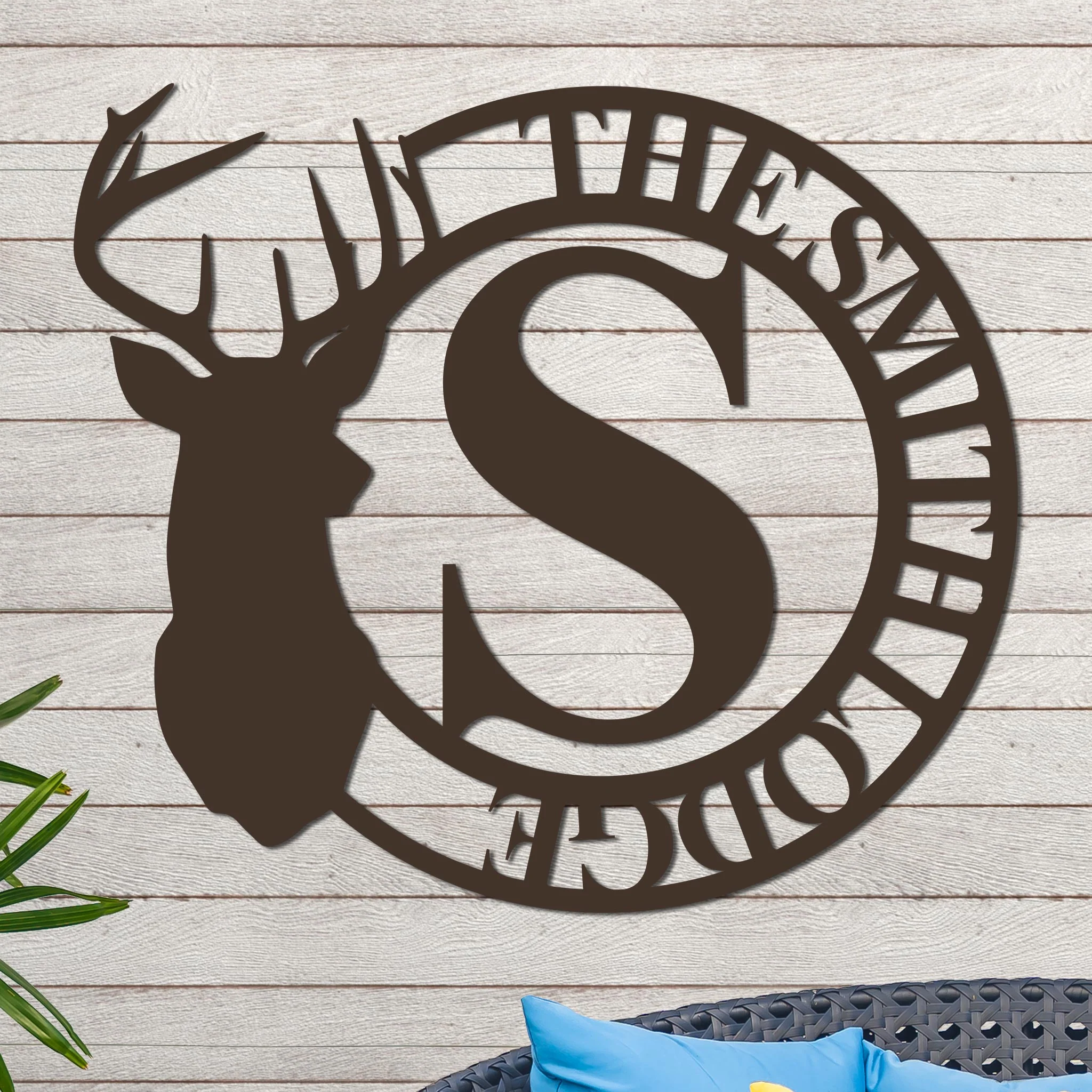 Deer Head Monogram Name Sign - Image 7
