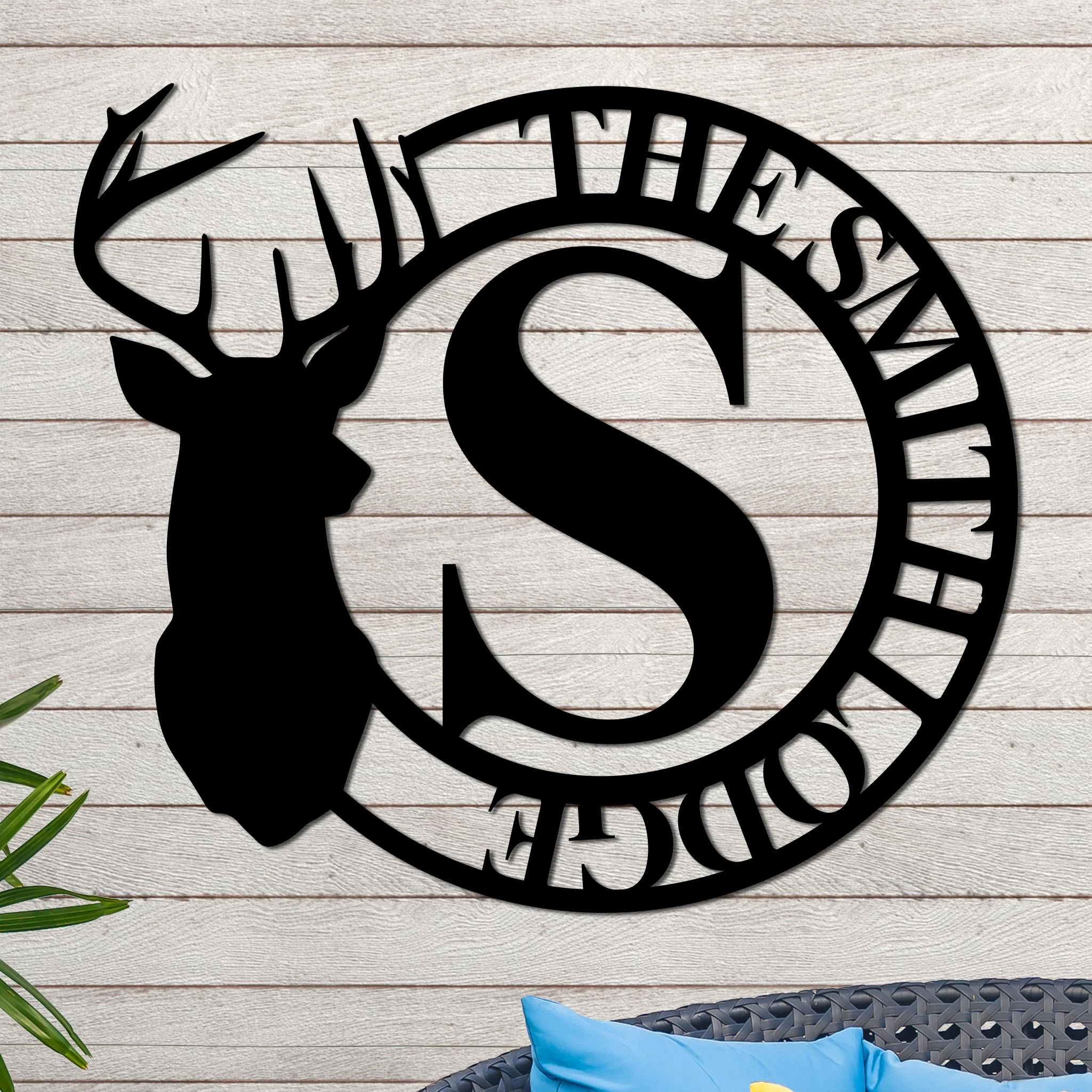 Deer Head Monogram Name Sign - Image 8
