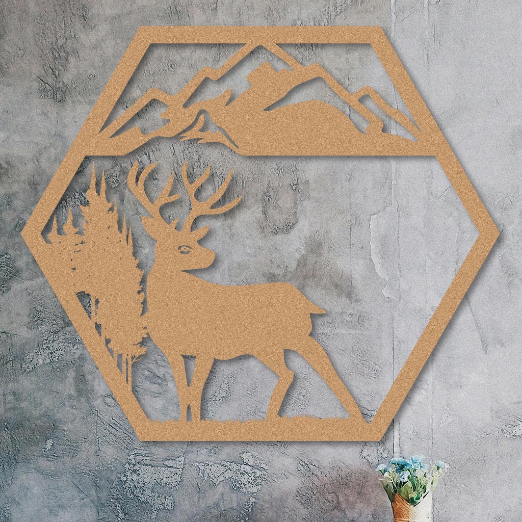 Deer in the Mountains Sign - Image 3