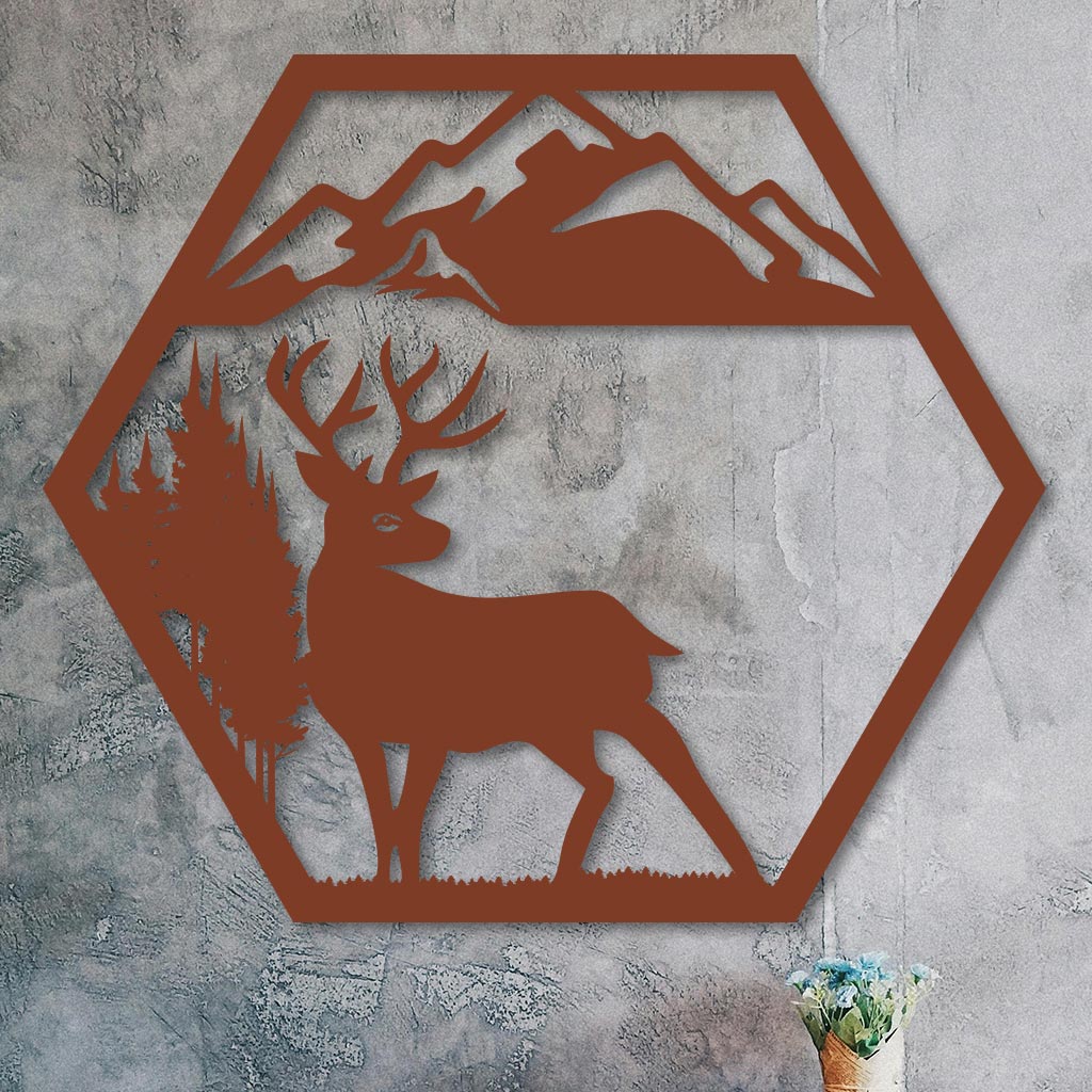 Deer in the Mountains Sign - Image 4