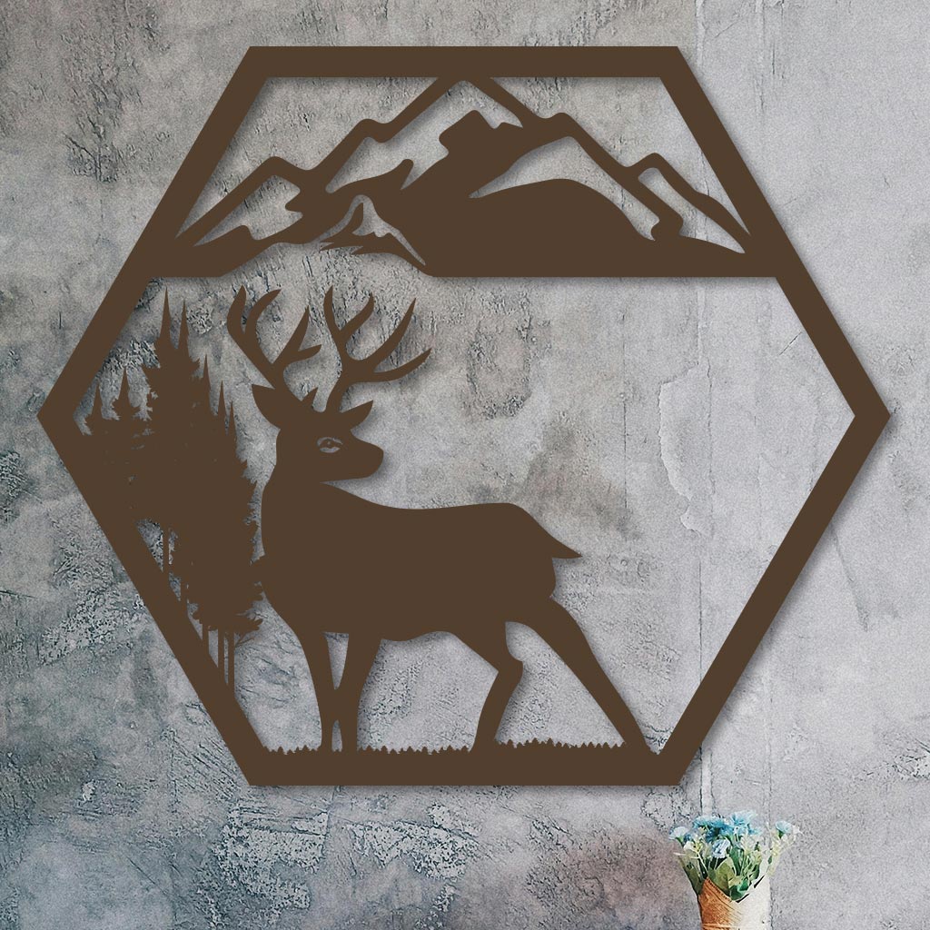Deer in the Mountains Sign - Image 5