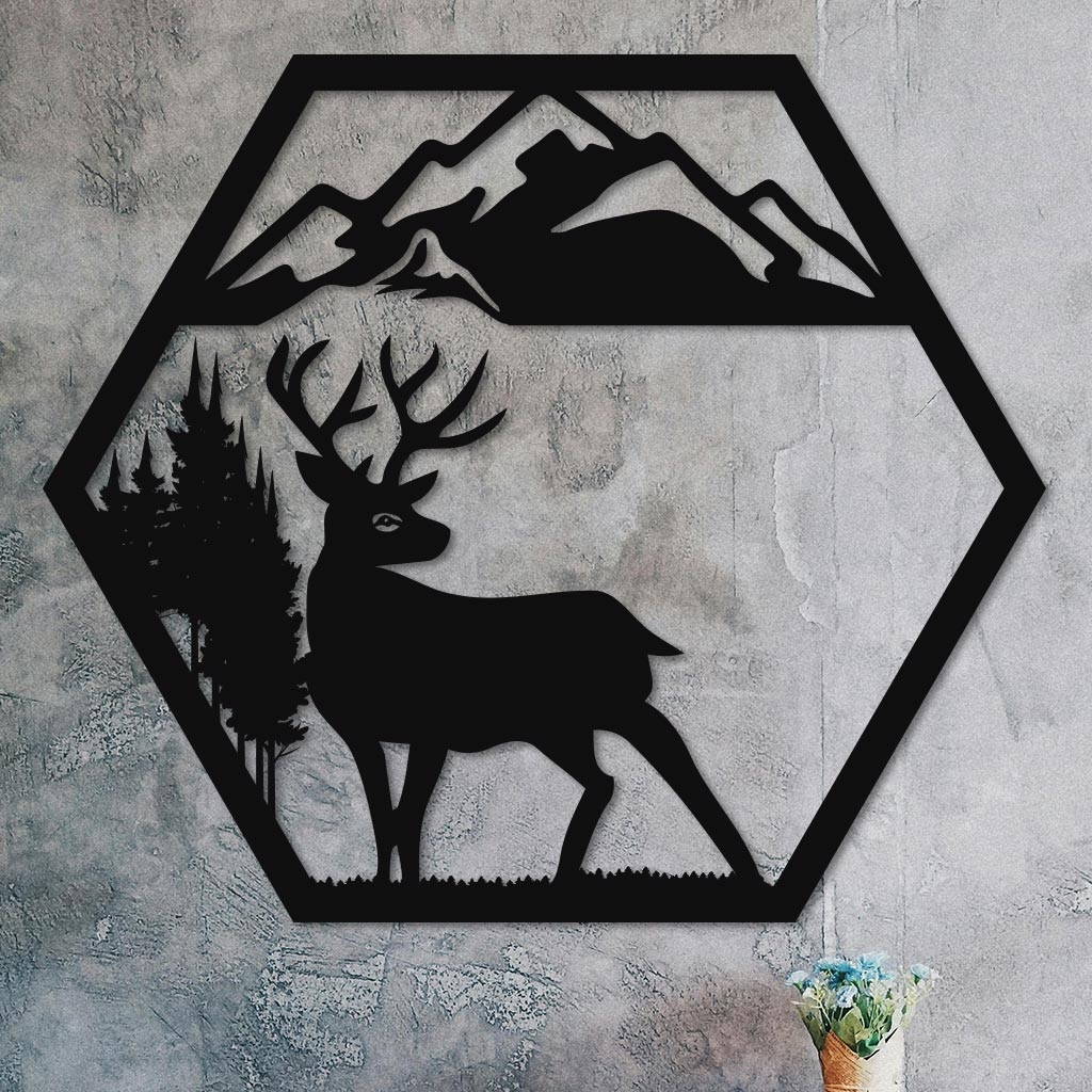 Deer in the Mountains Sign - Image 6