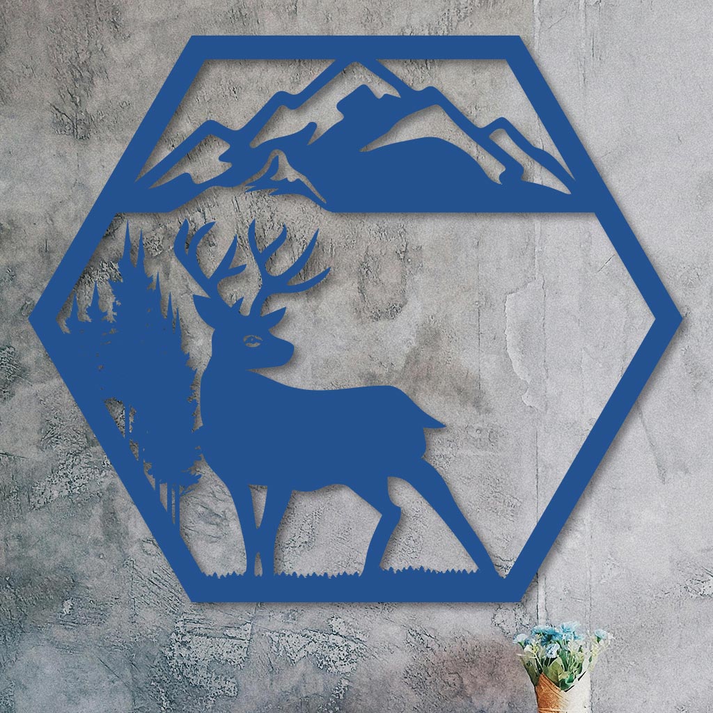 Deer in the Mountains Sign - Image 8