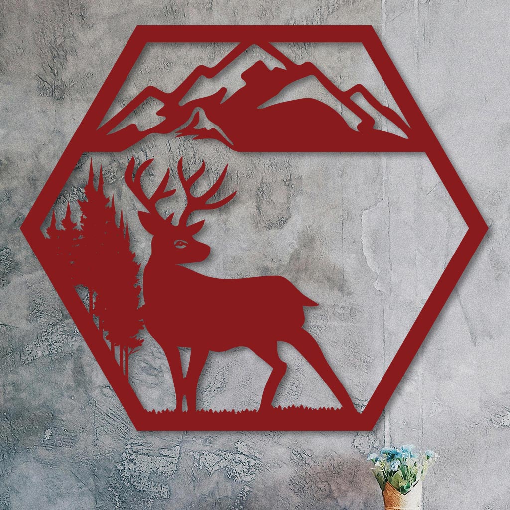 Deer in the Mountains Sign - Image 9