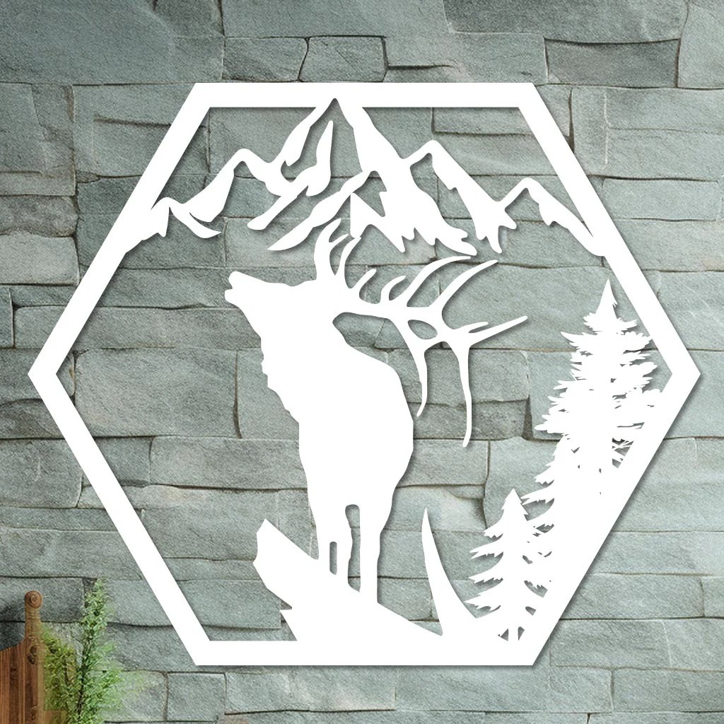 Deer on a Mountain Cliff Sign - Image 2