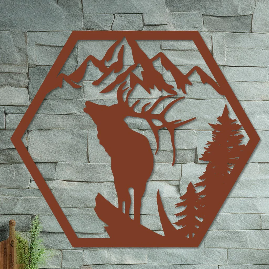 Deer on a Mountain Cliff Sign - Image 5