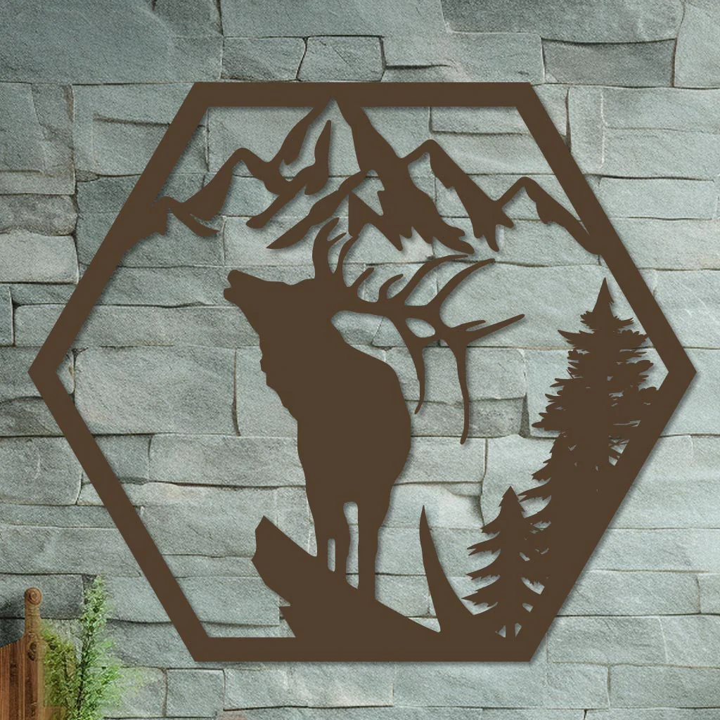Deer on a Mountain Cliff Sign - Image 6
