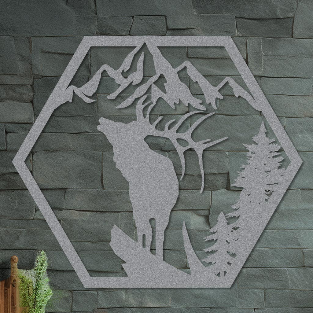 Deer on a Mountain Cliff Sign - Image 7