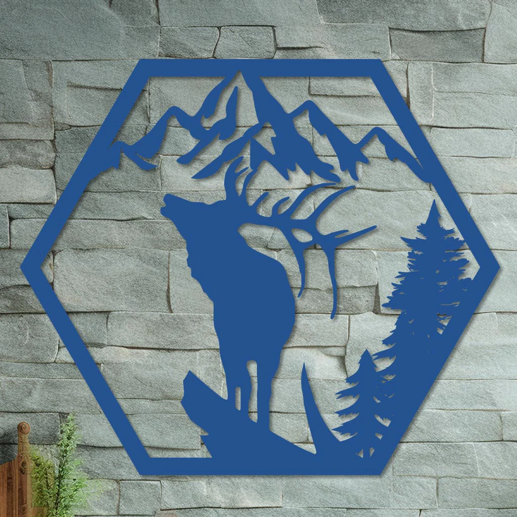 Deer on a Mountain Cliff Sign - Image 8