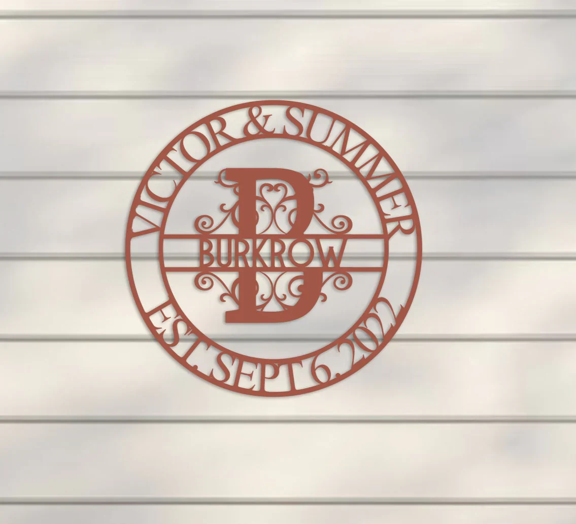 Deluxe Wedding Monogram Sign - Image 8