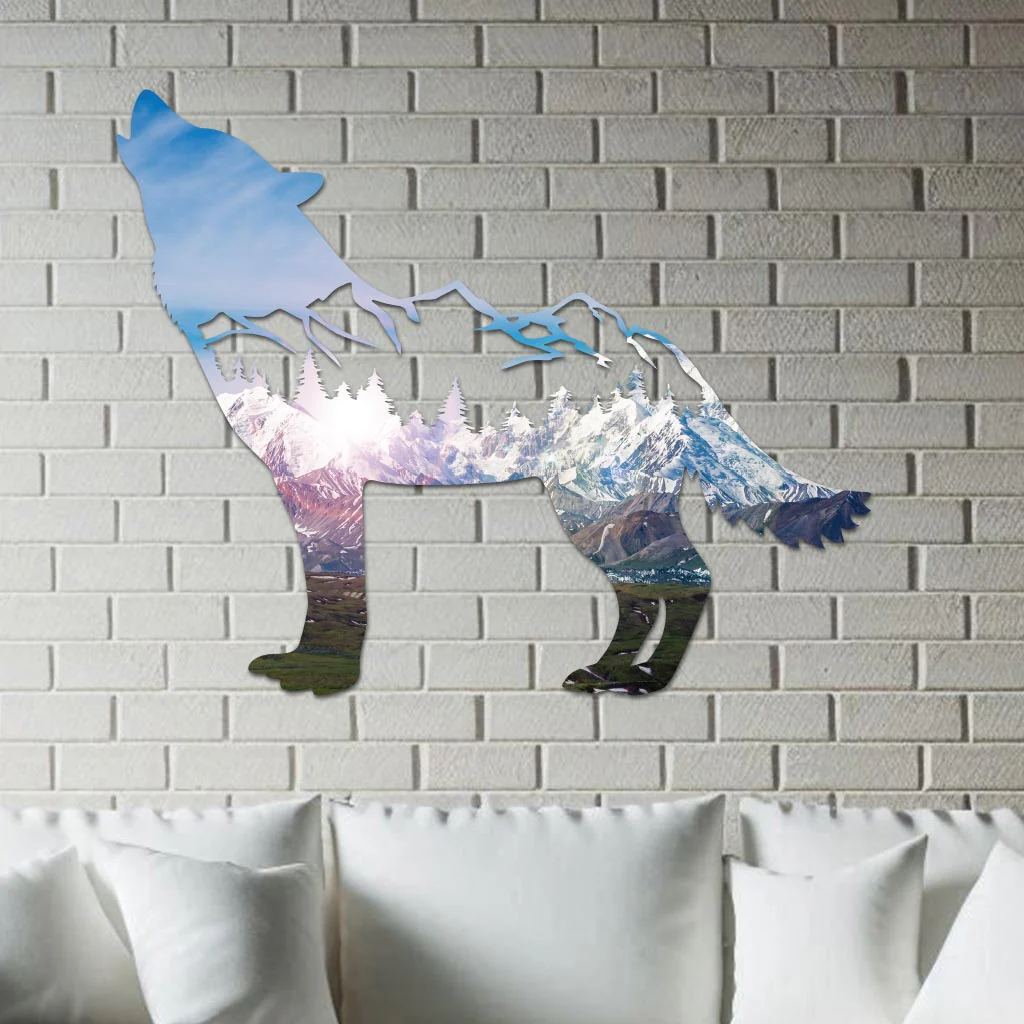 Denali Mountains in Wolf Wall Art - Image 2