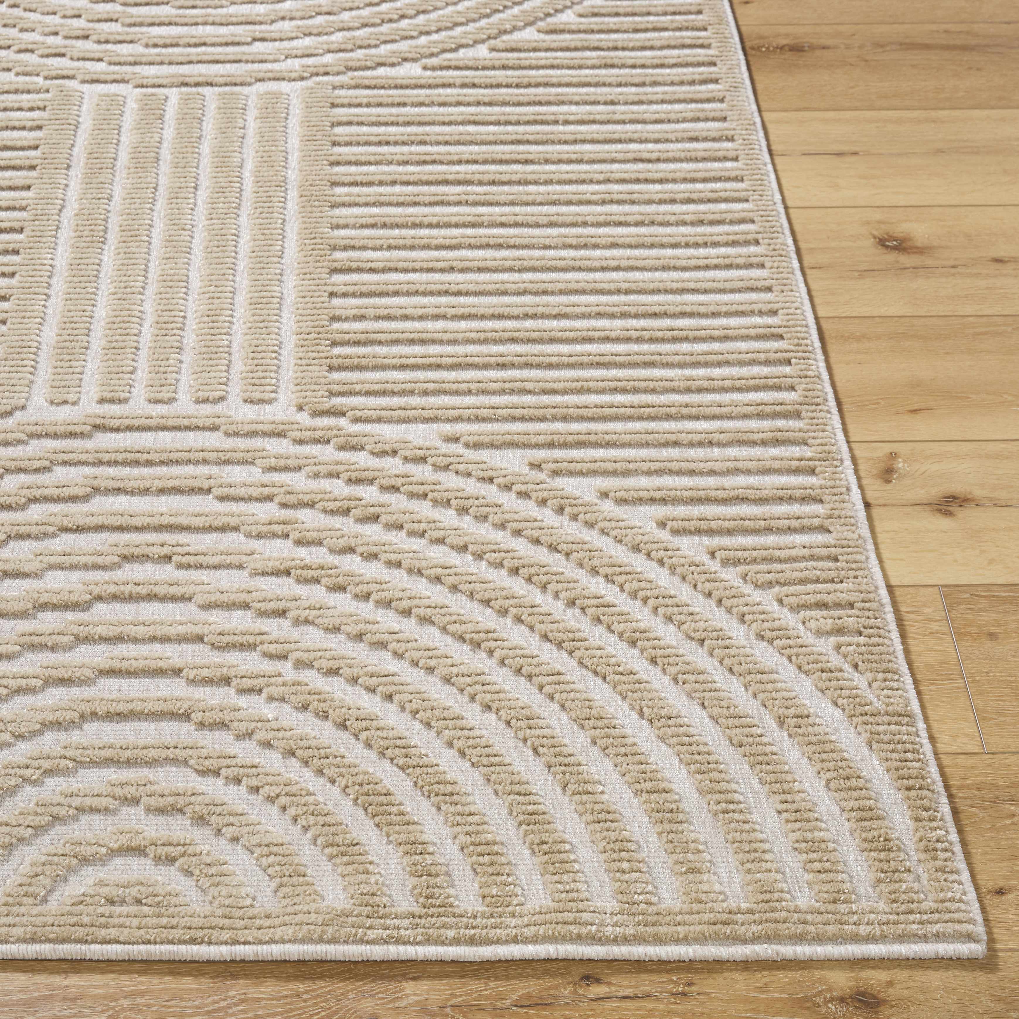 Deron Beige Washable Area Rug - Image 4