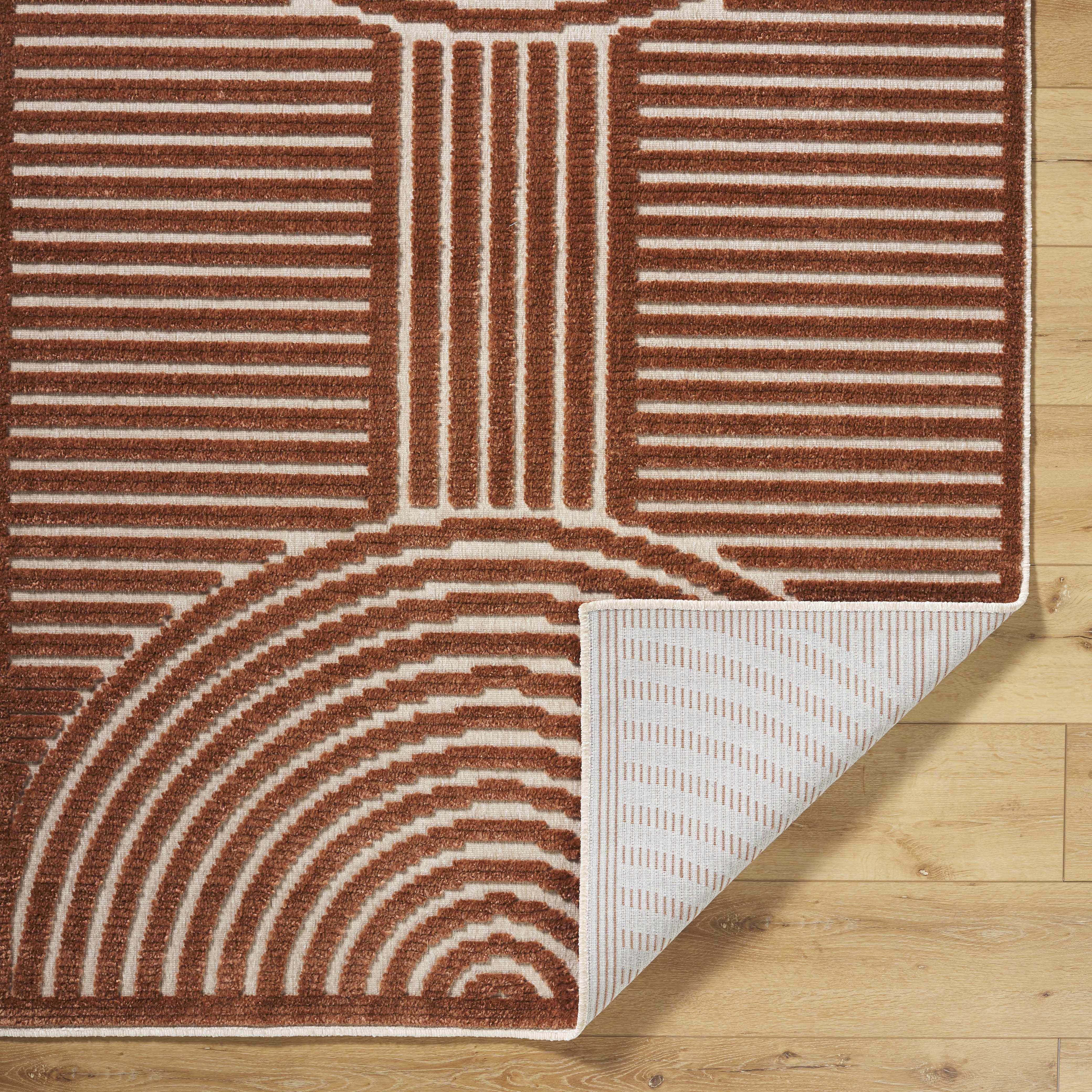 Deron Brown Washable Area Rug - Image 5