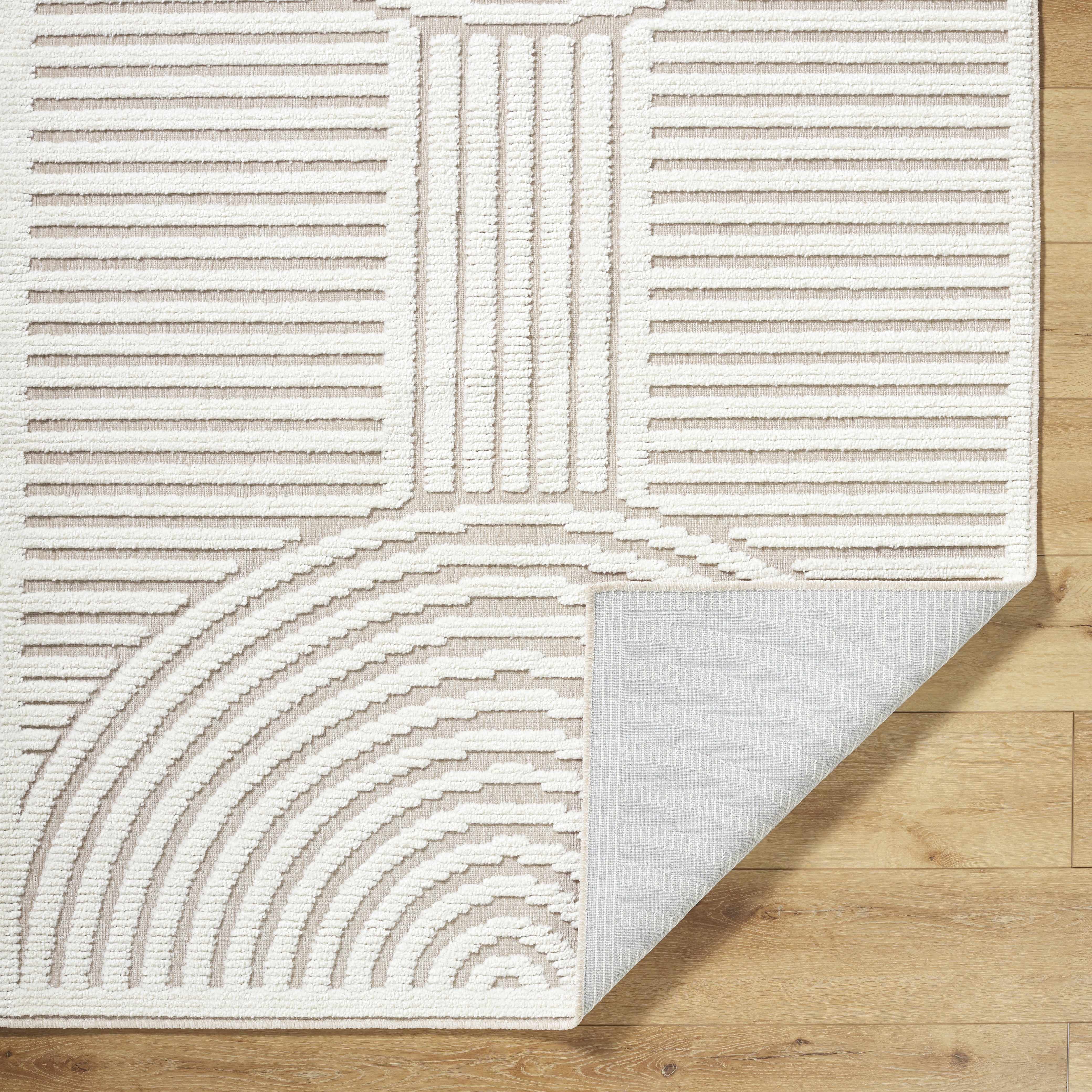 Deron Ivory 3D Rainbow Washable Rug - Image 5
