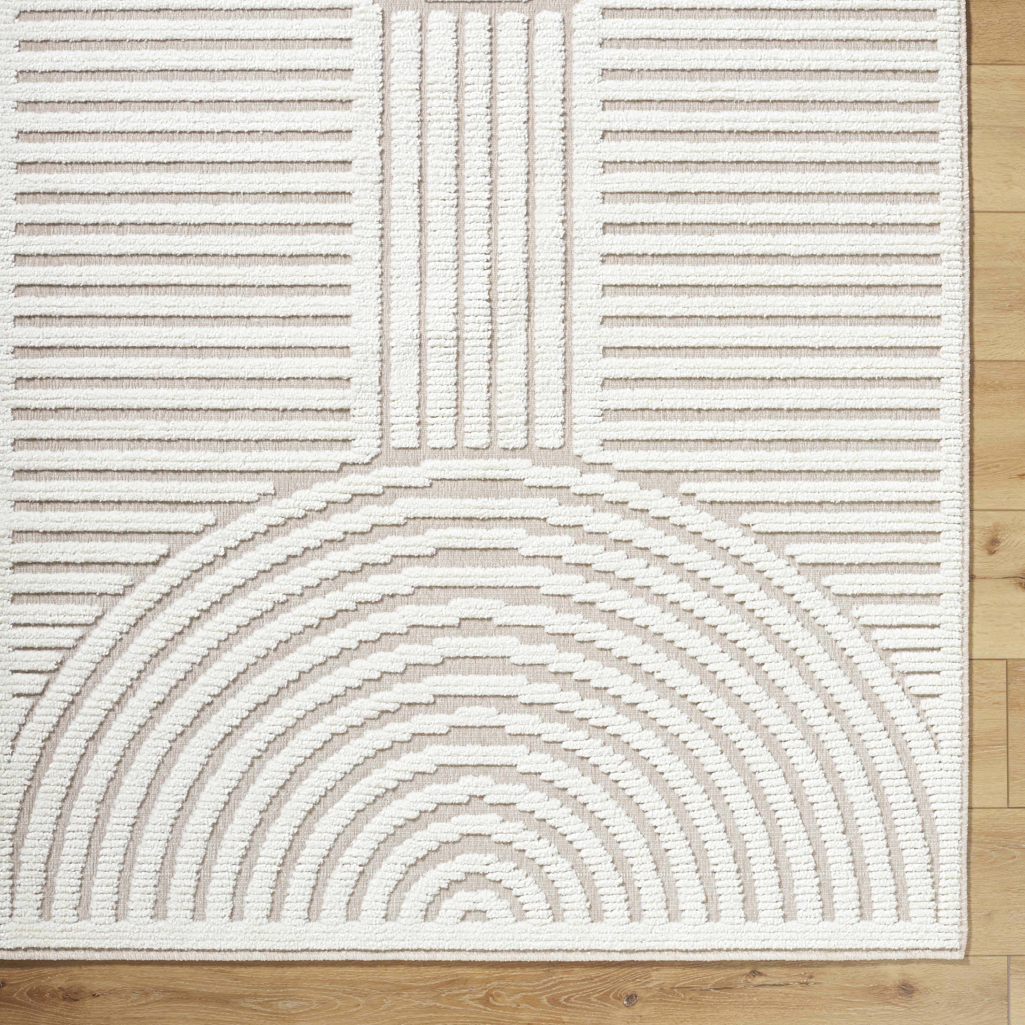 Deron Ivory 3D Rainbow Washable Rug - Image 6