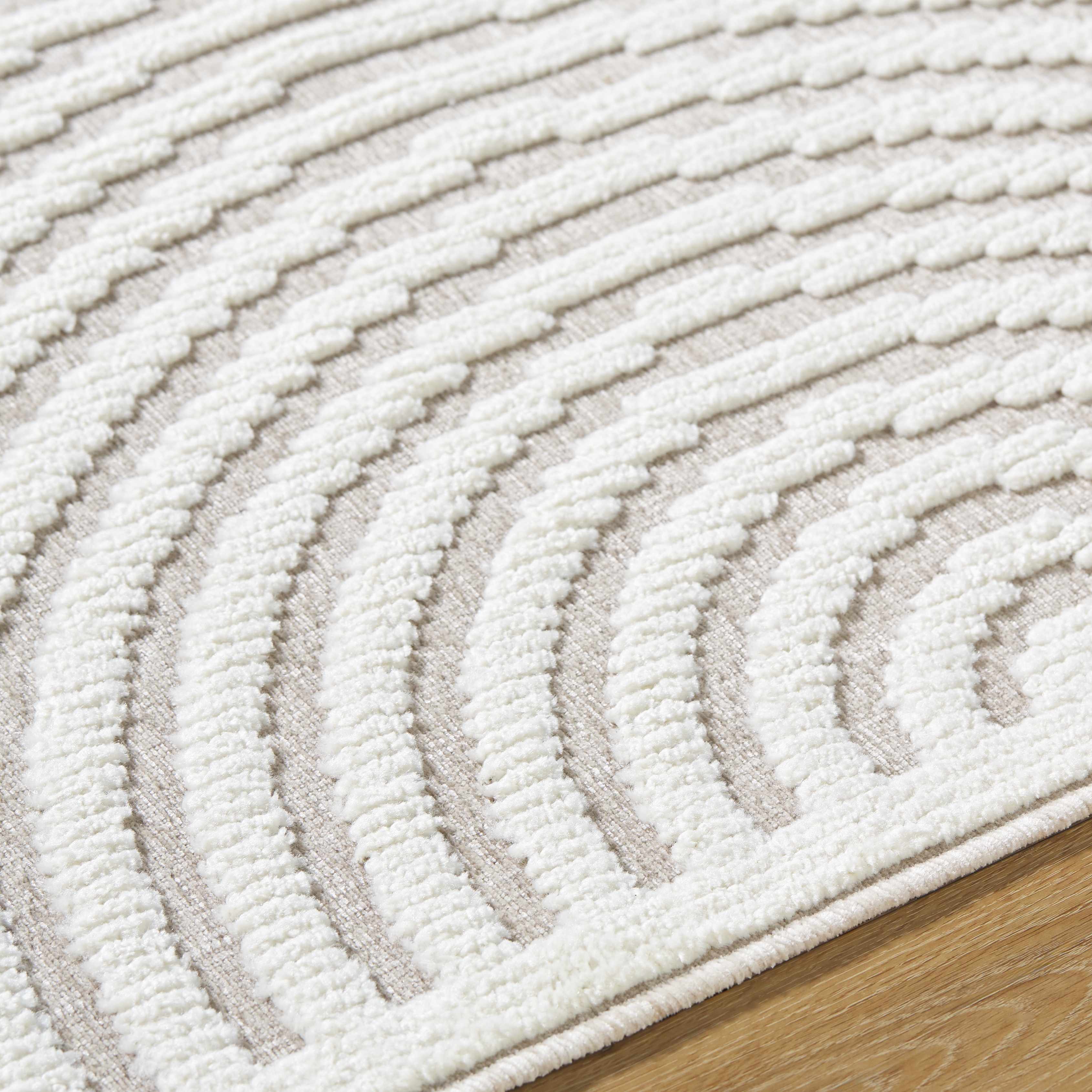 Deron Ivory 3D Rainbow Washable Rug - Image 7