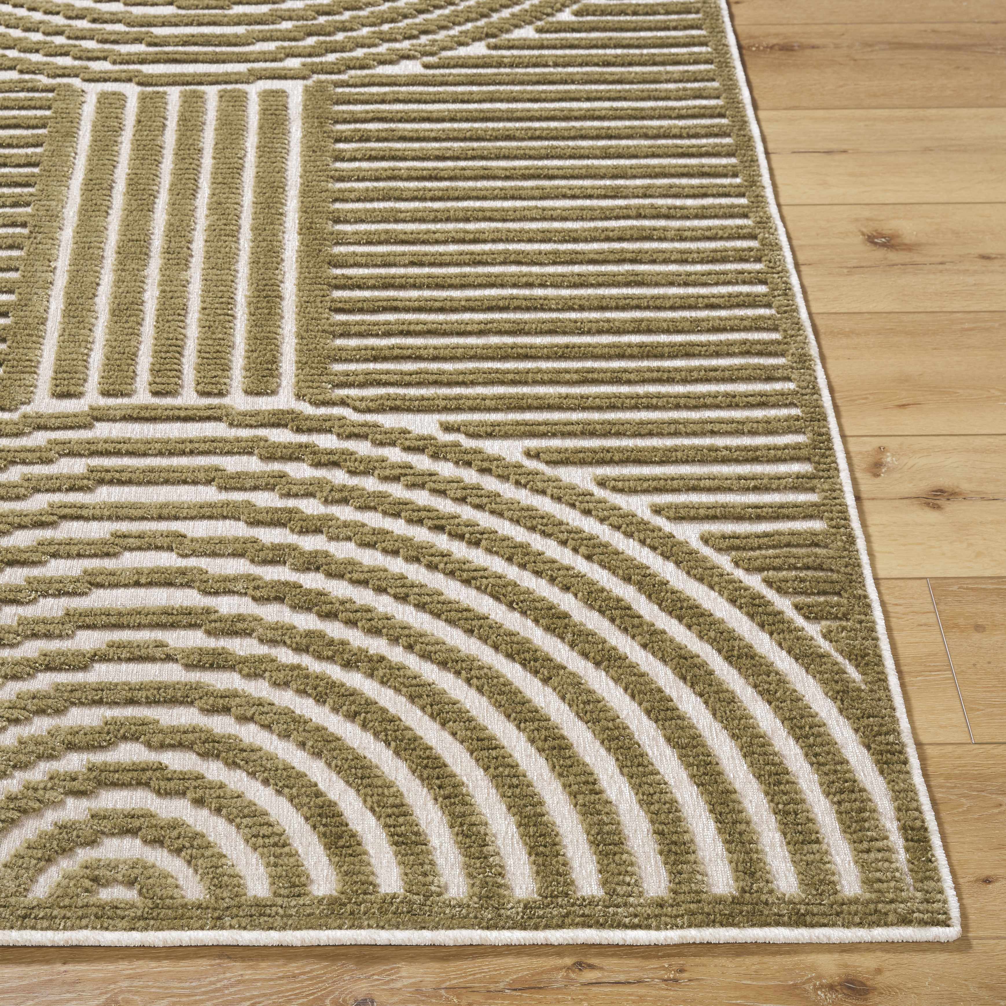 Deron Khaki Washable Area Rug - Image 4